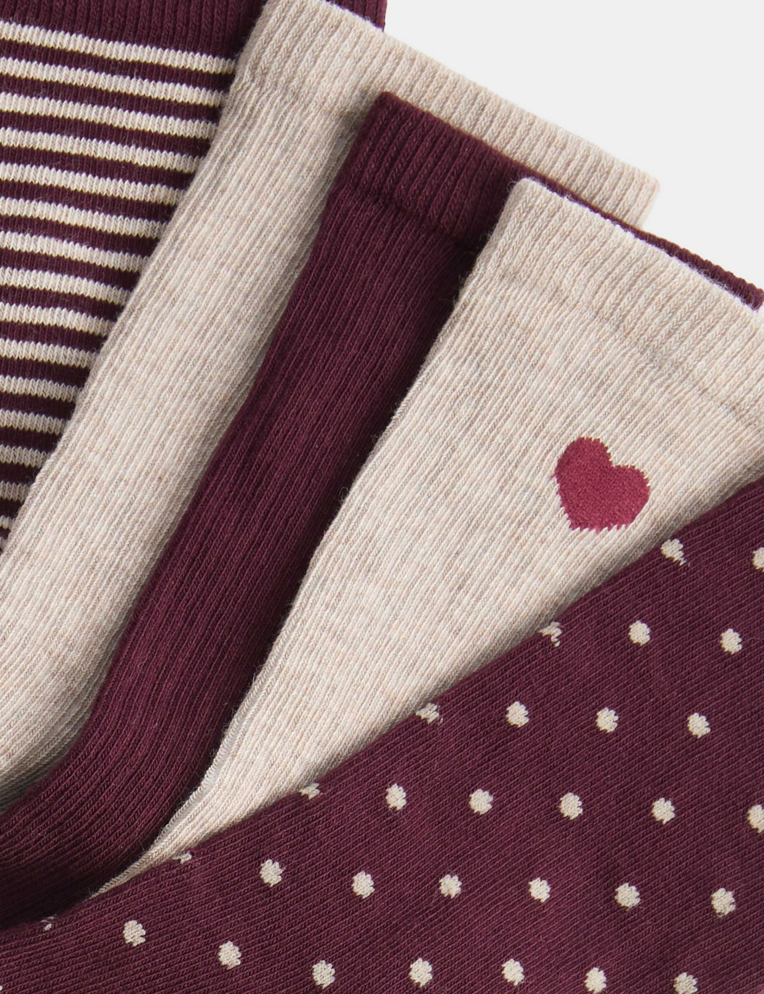 5 Pack Cotton Rich Patterned Crew Socks 2 of 2