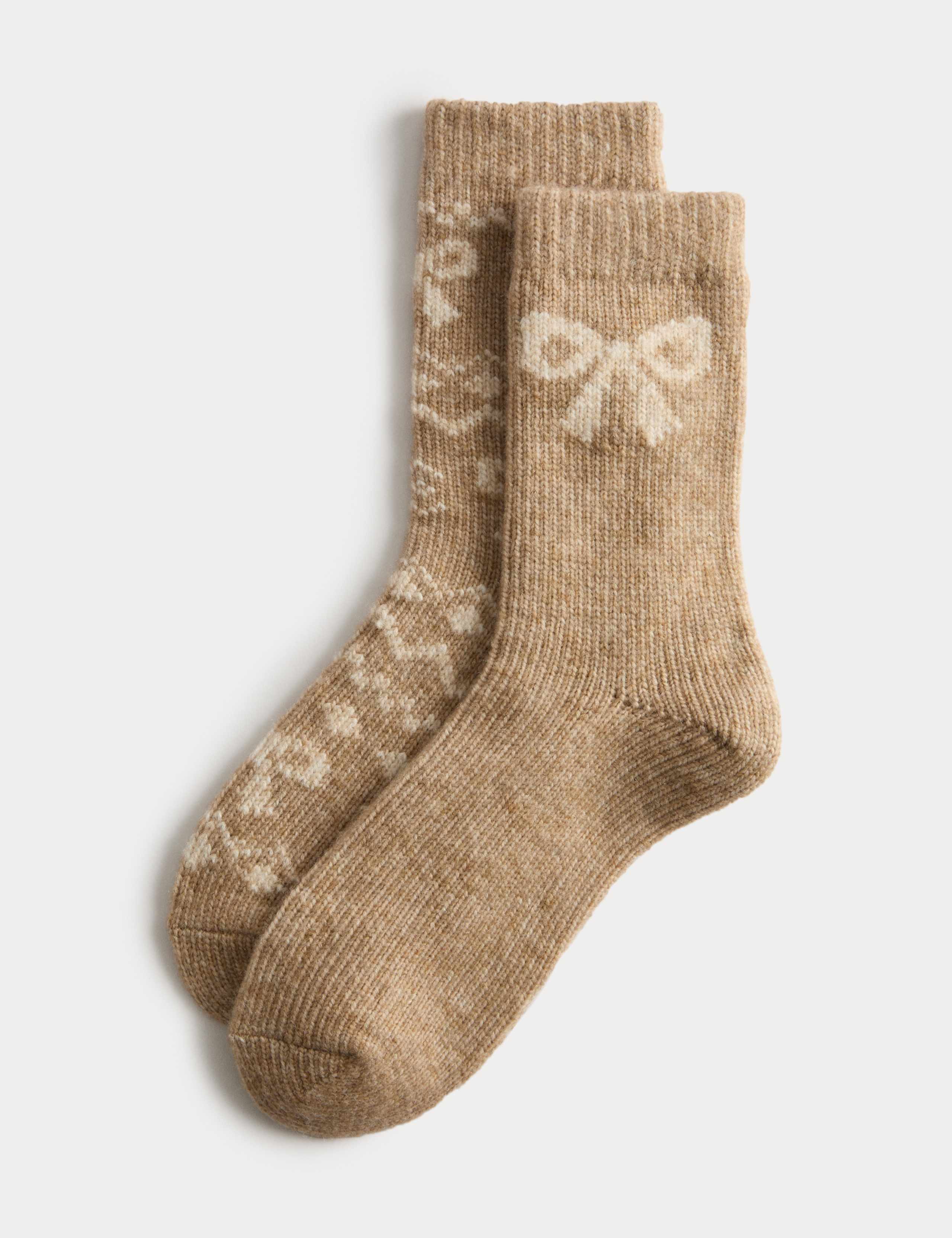 2pk Thermal Bow Ankle High Socks 1 of 1