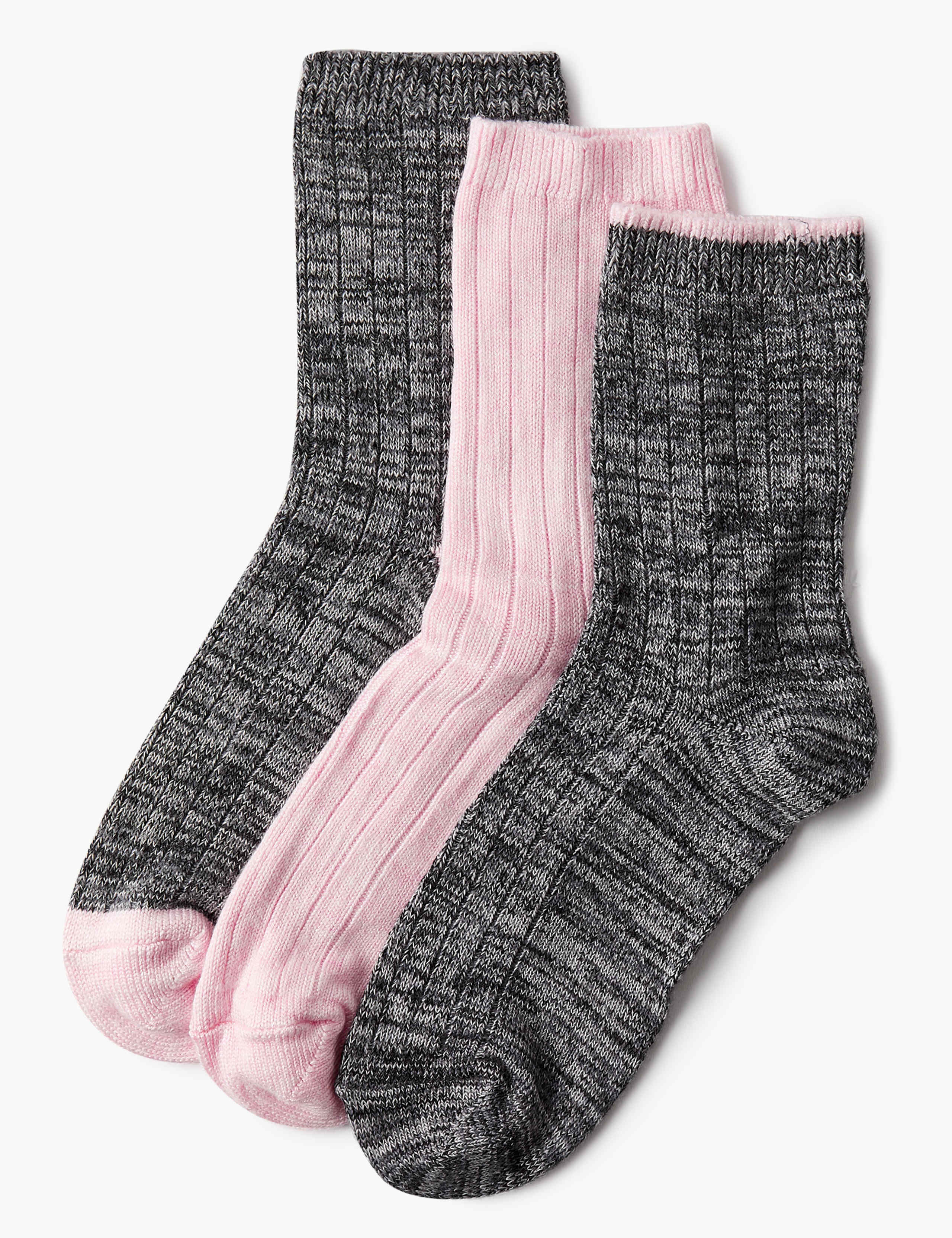 3 Pair Pack Thermal Ankle High Socks 3 of 3