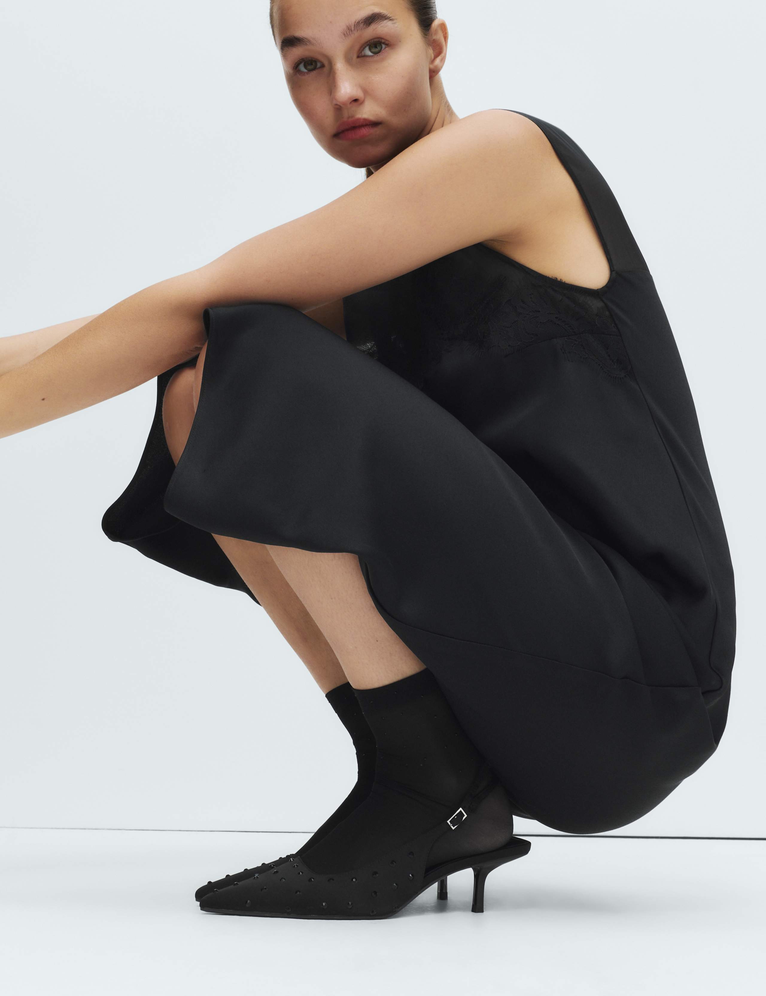 Sheer Embellished Ankle Highs 3 of 4