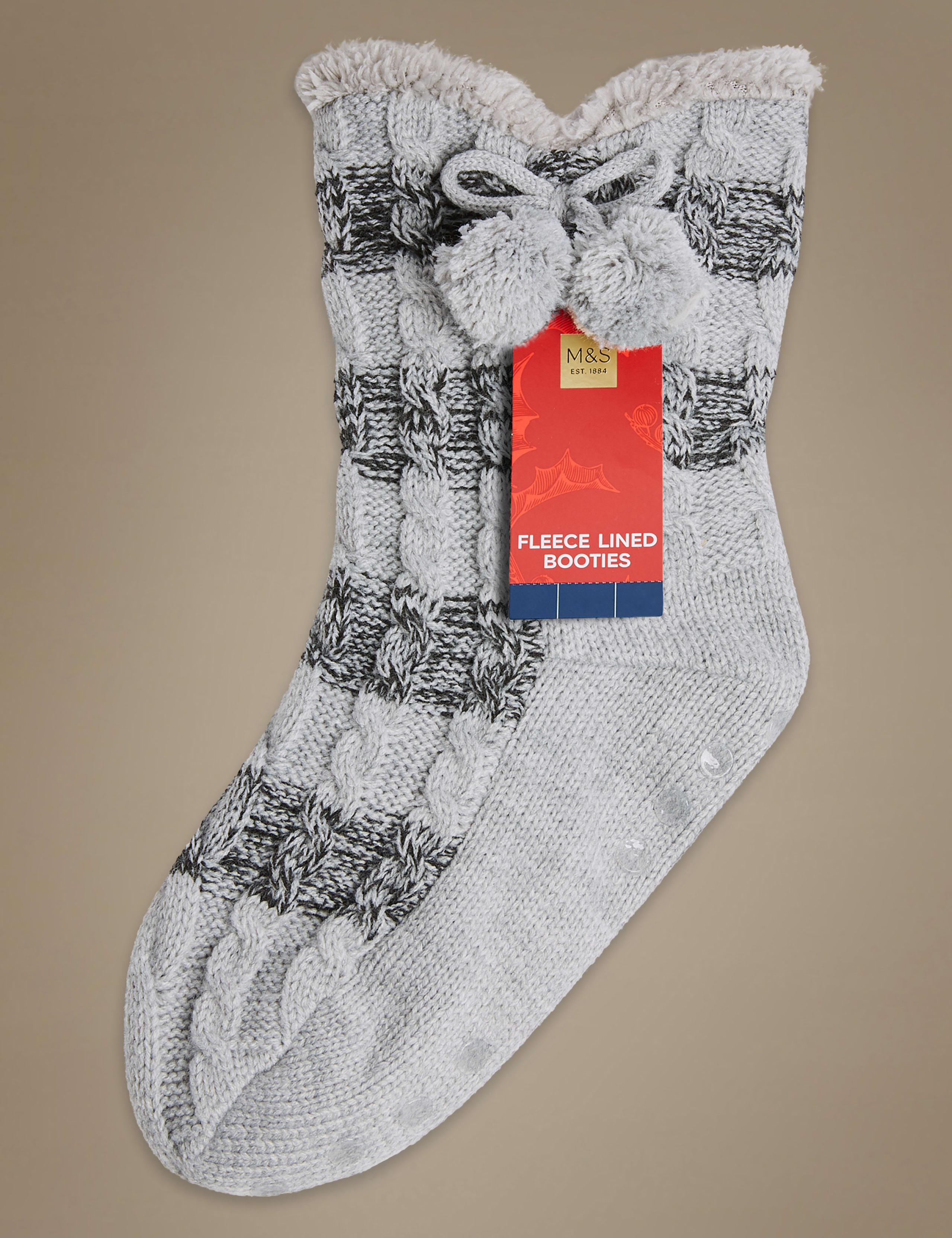 Fleece Cable Booties 2 of 3