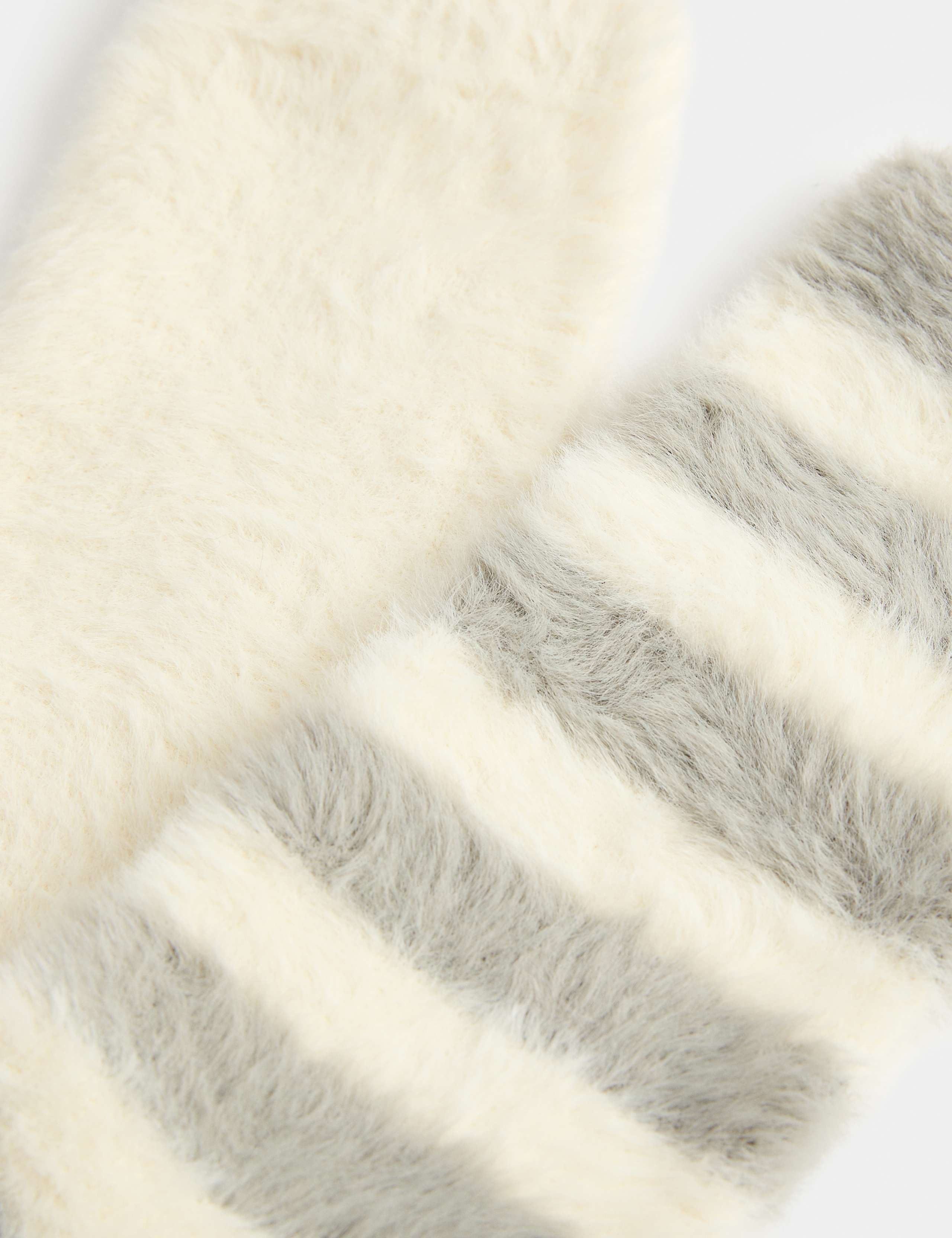2 Pack Cosy Striped Fluffy Socks 2 of 2