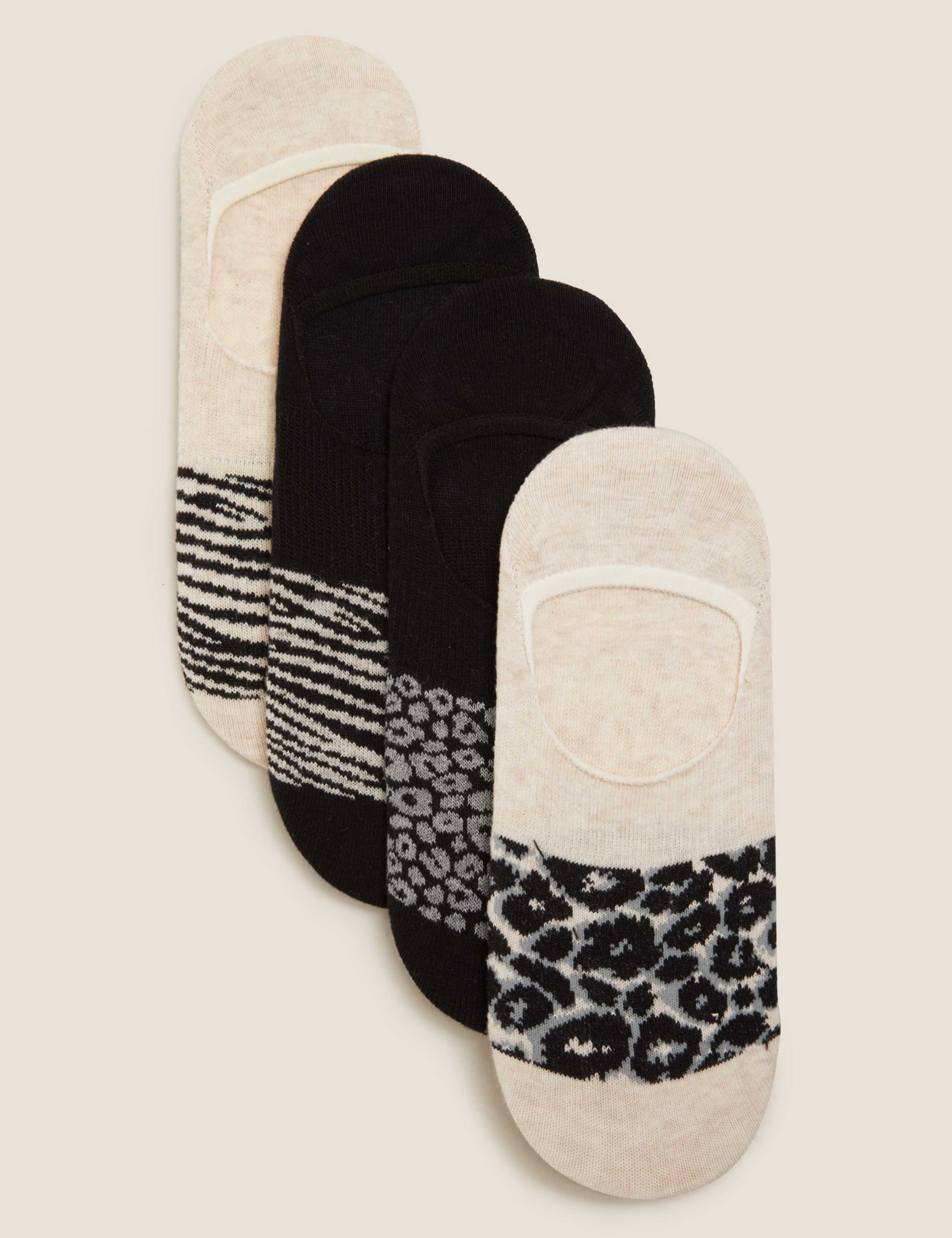 4pk Cotton Seamless Trainer Liners 1 of 2