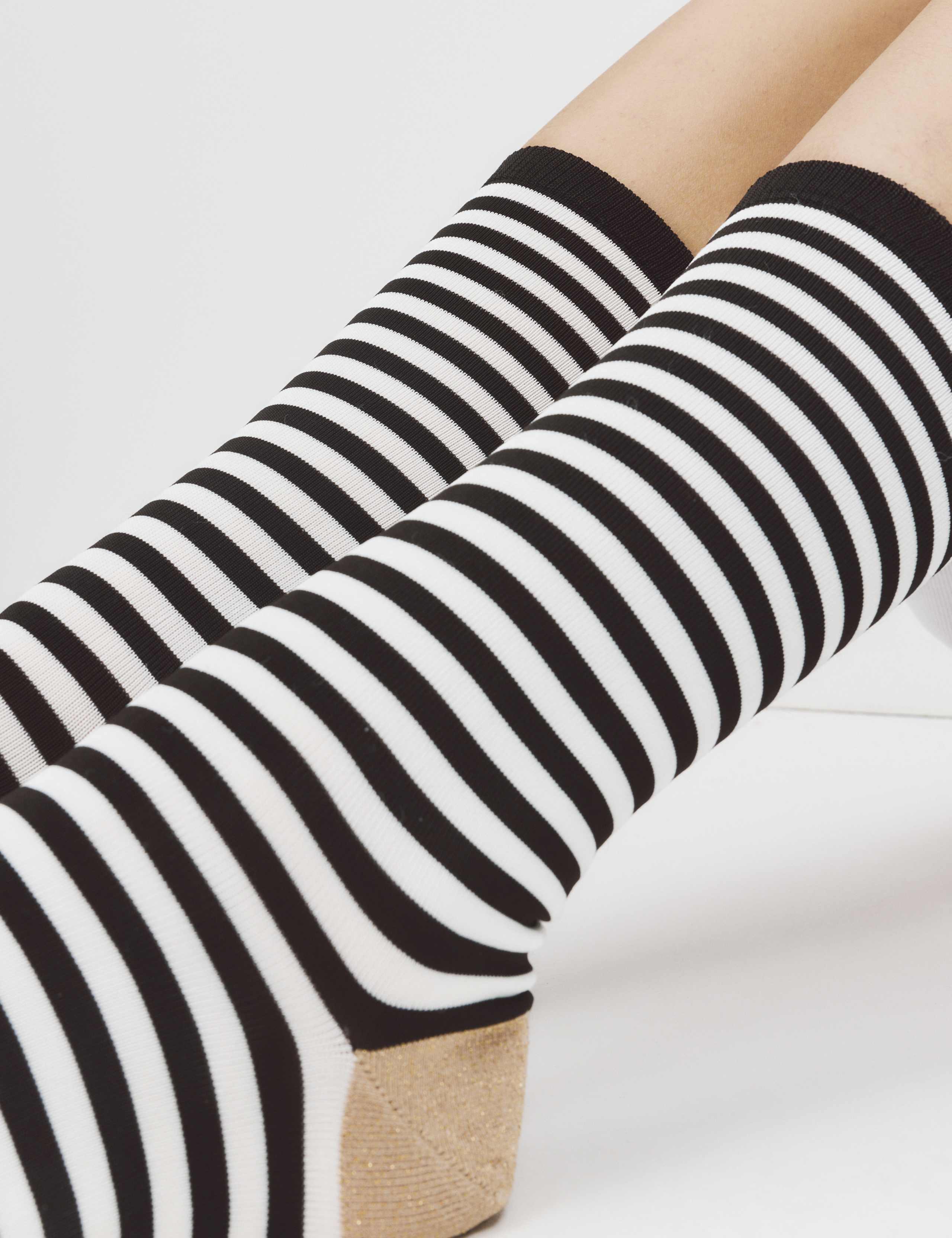 Rayon Striped Ankle High Socks 3 of 4