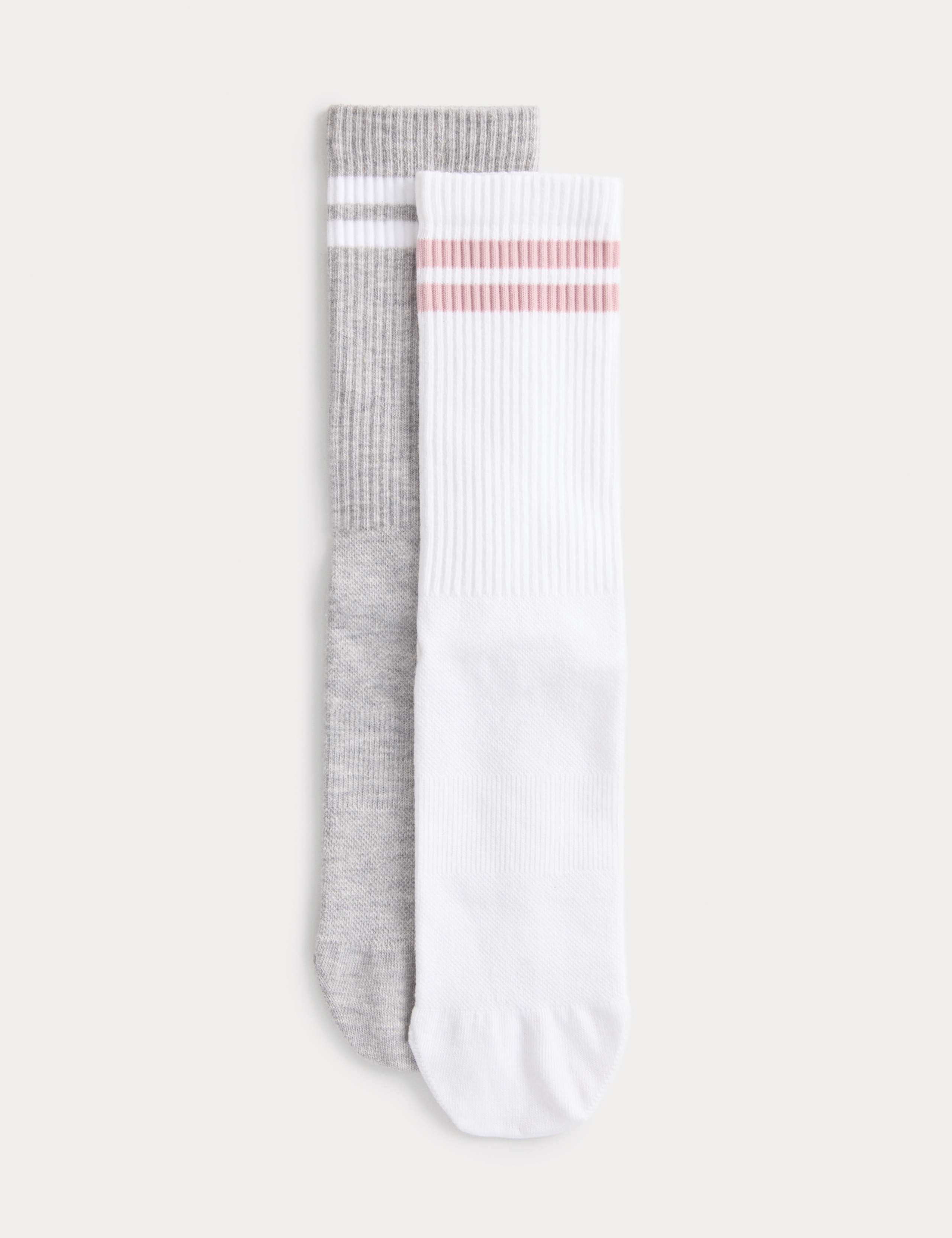 2pk Cotton Blend Stripe Yoga Socks 1 of 2