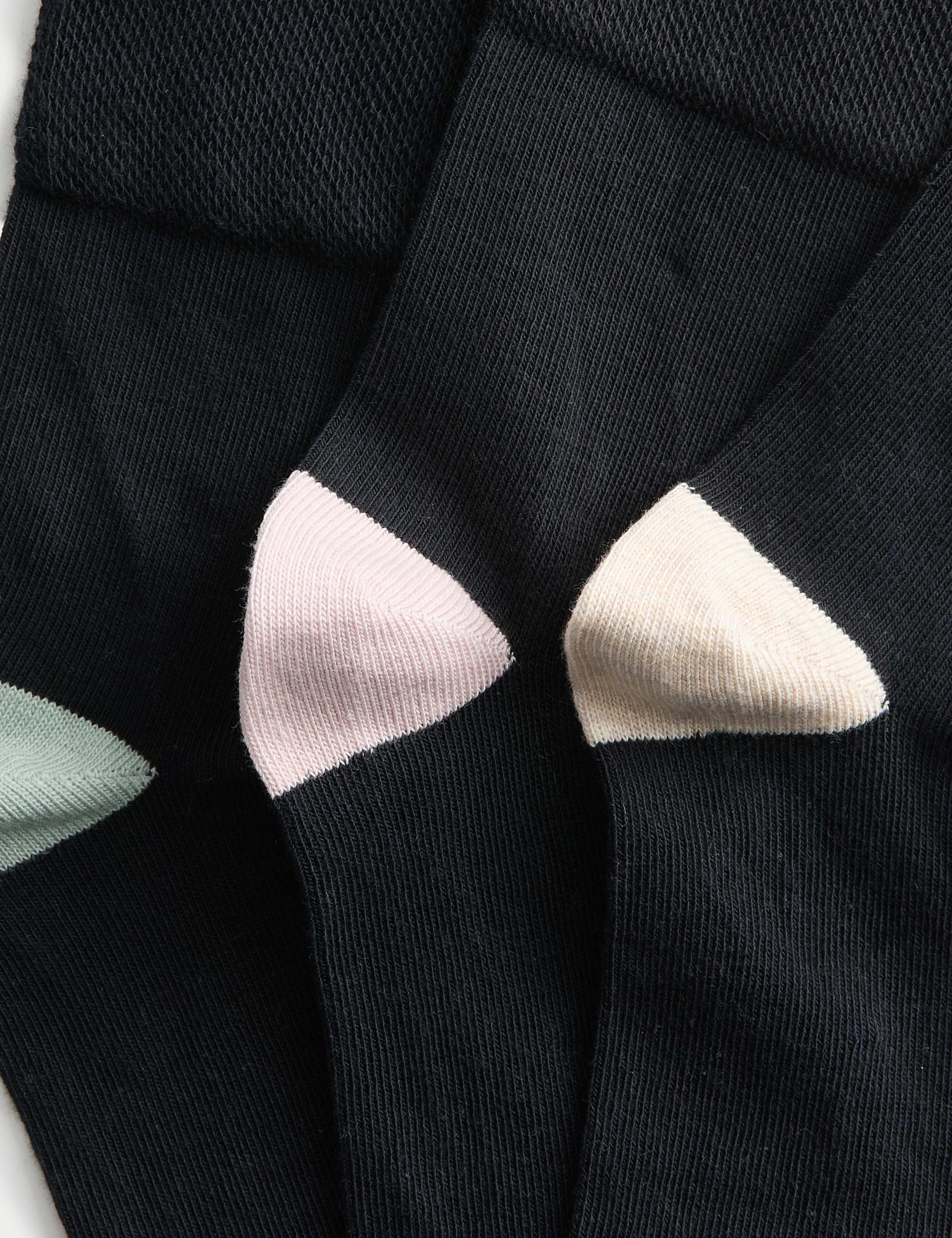 5pk Cotton Rich Soft Top Ankle High Socks 2 of 2