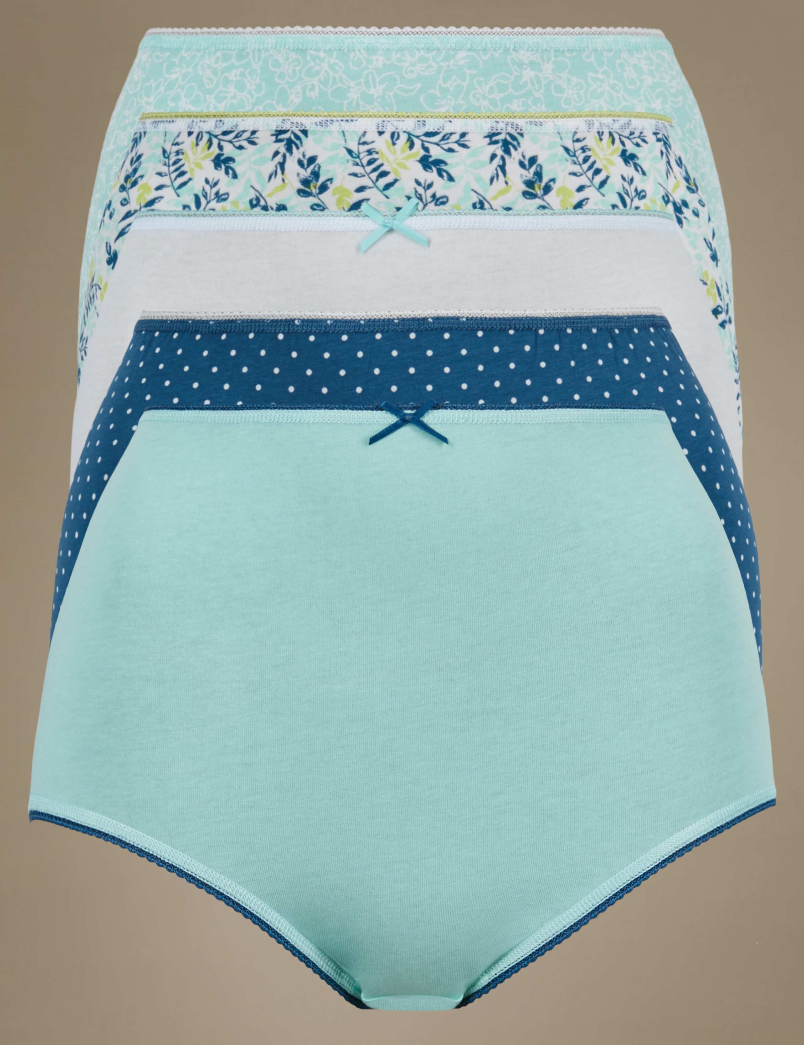5 Pack Cotton Rich Assorted Full Briefs with New & Improved Fabric 1 of 3