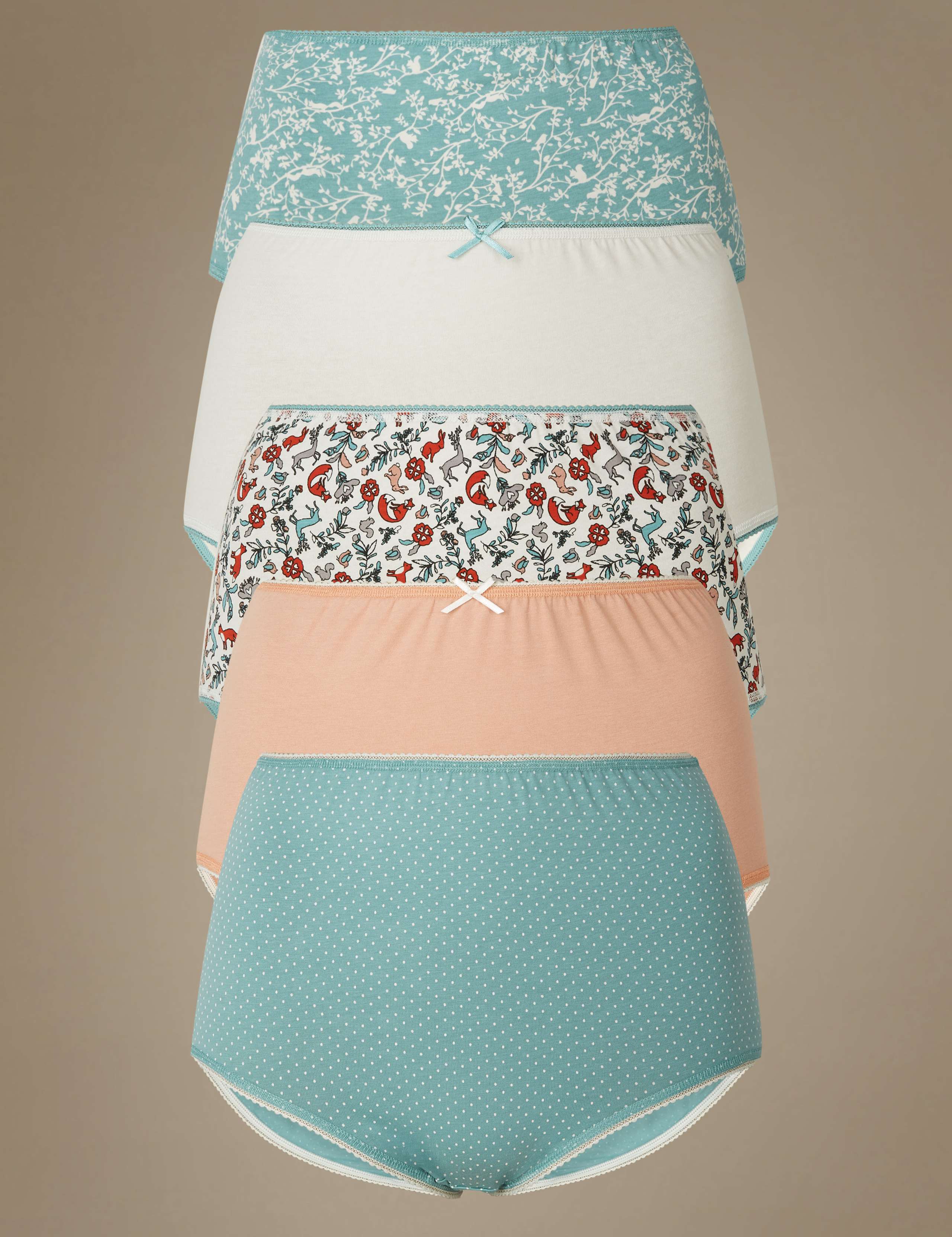 5 Pack Cotton Rich Full Briefs 1 of 4