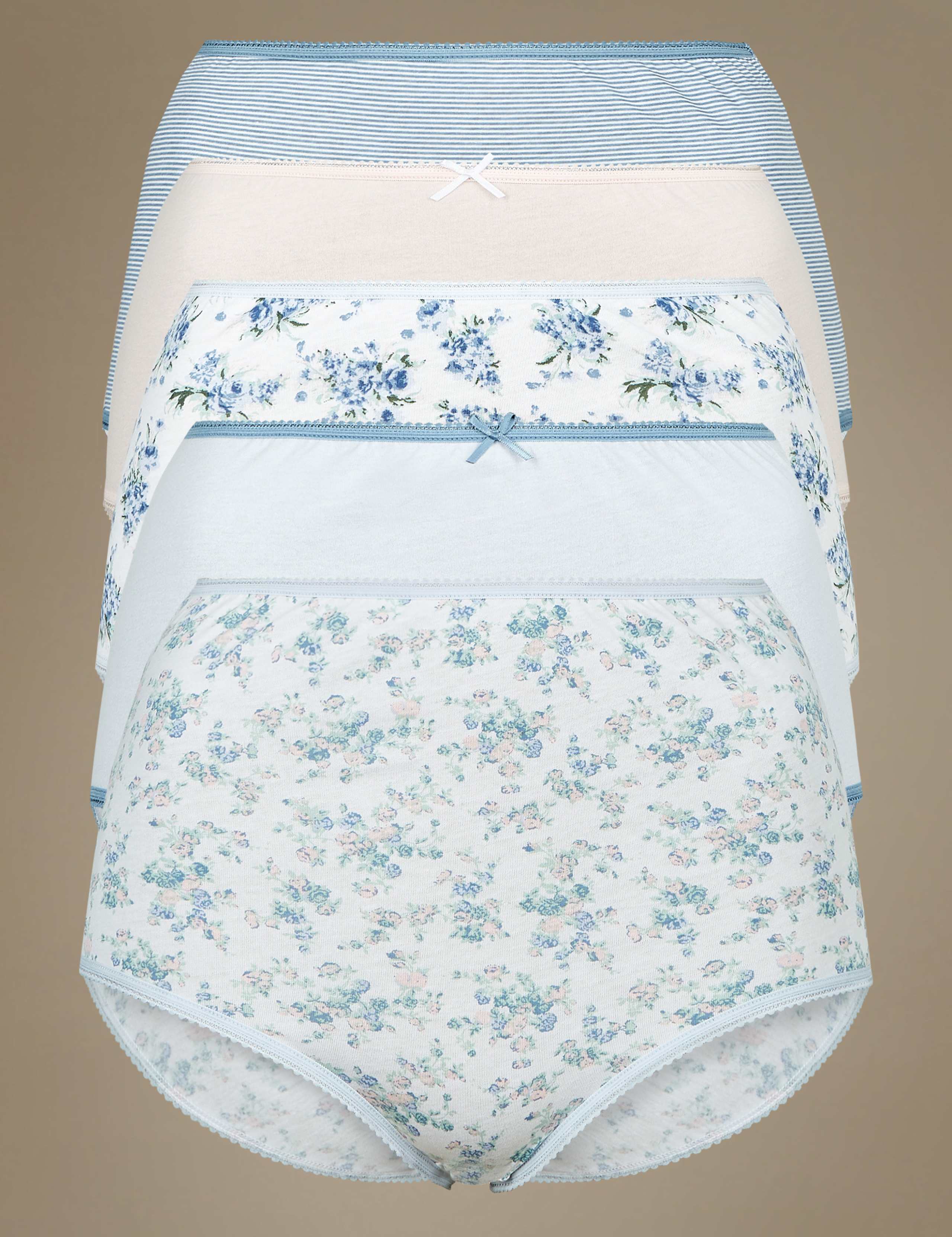 5 Pack Pure Cotton Full Briefs 1 of 3