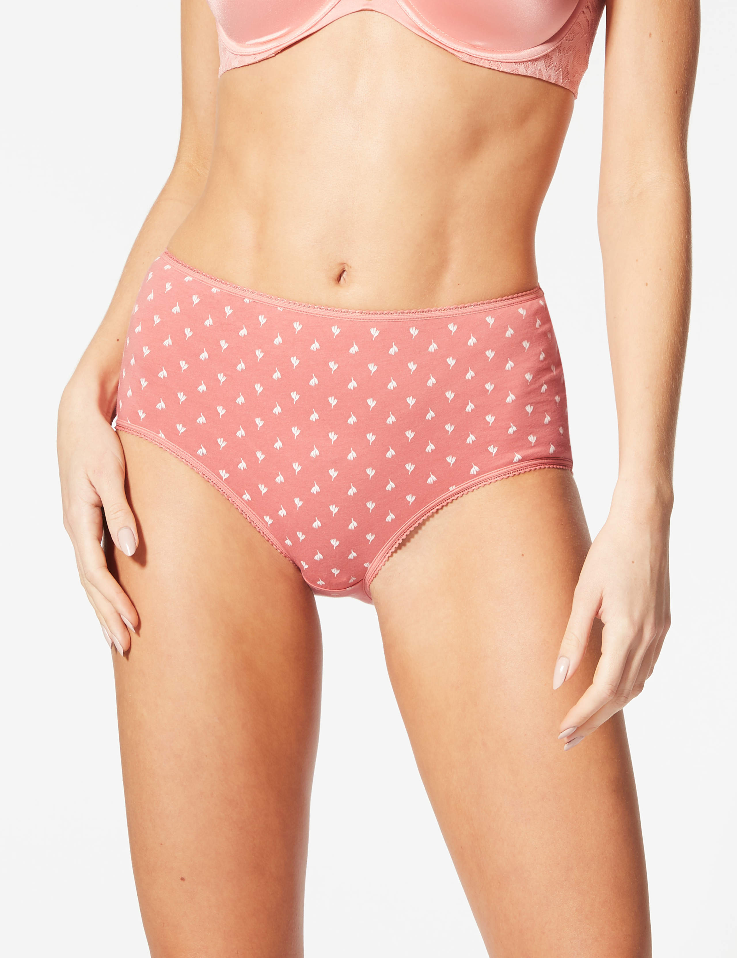 5 Pack Pure Cotton Midi Knickers 2 of 4