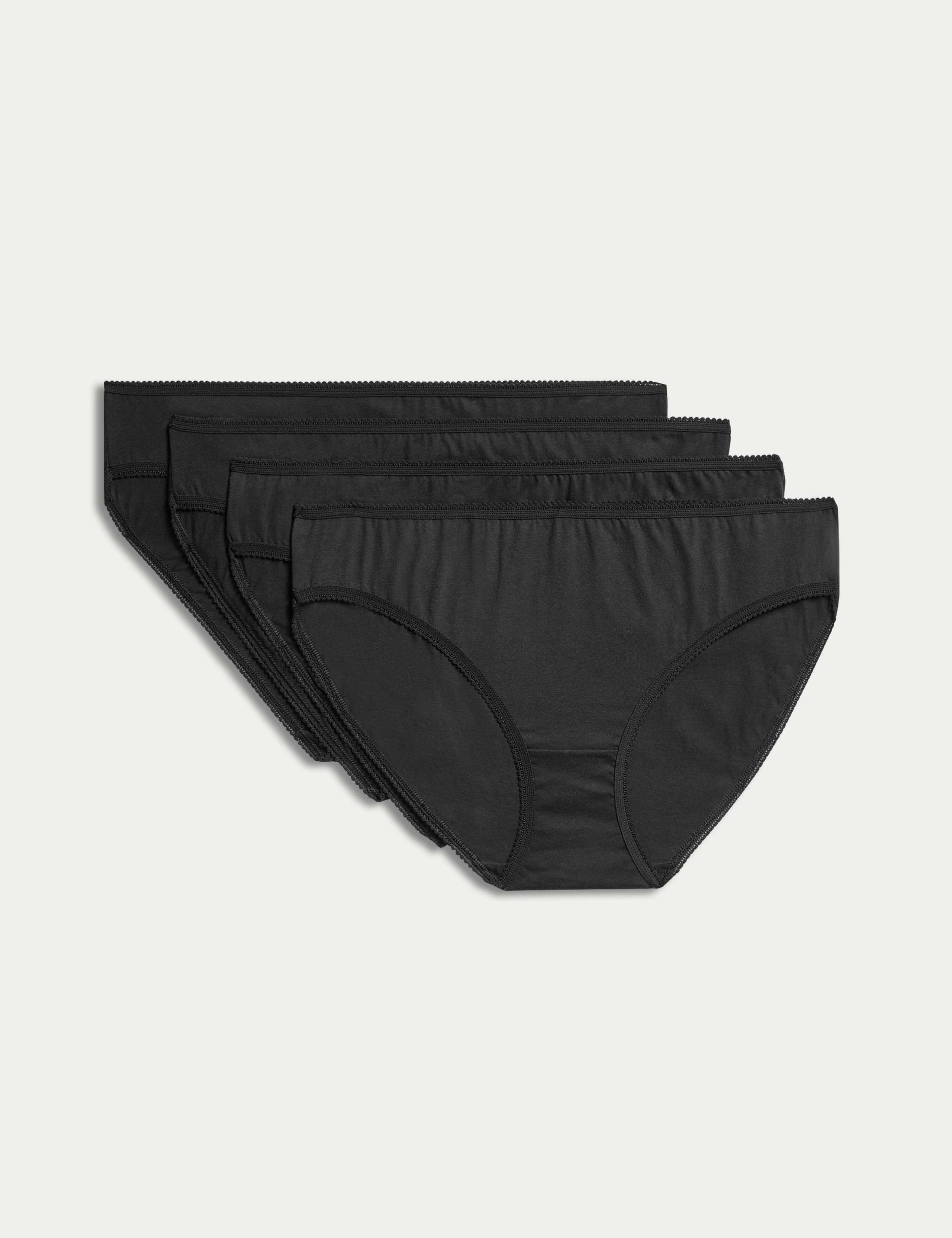 4pk Pure Cotton Bikini Knickers 1 of 4