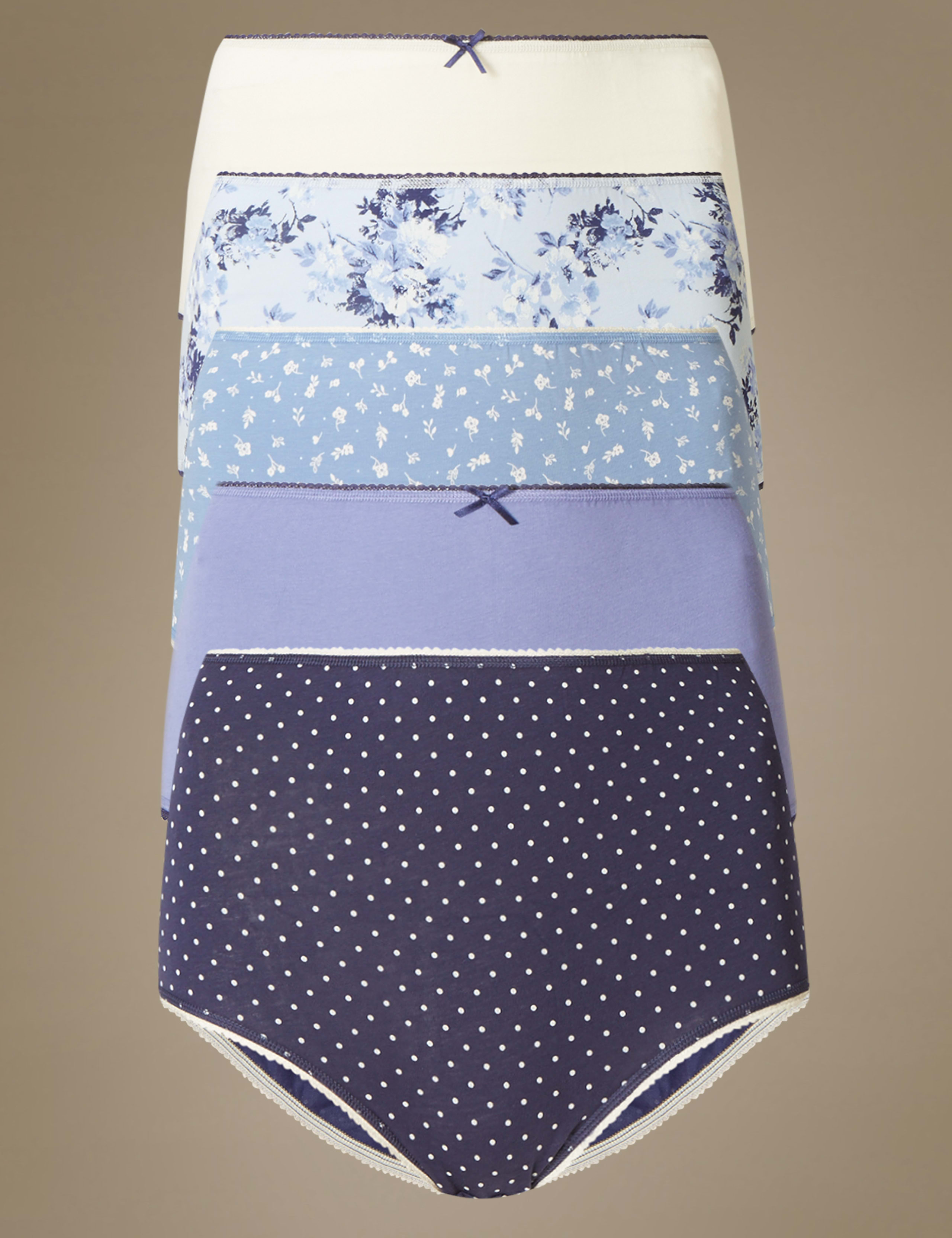 5 Pack Cotton Rich Full Briefs 1 of 4