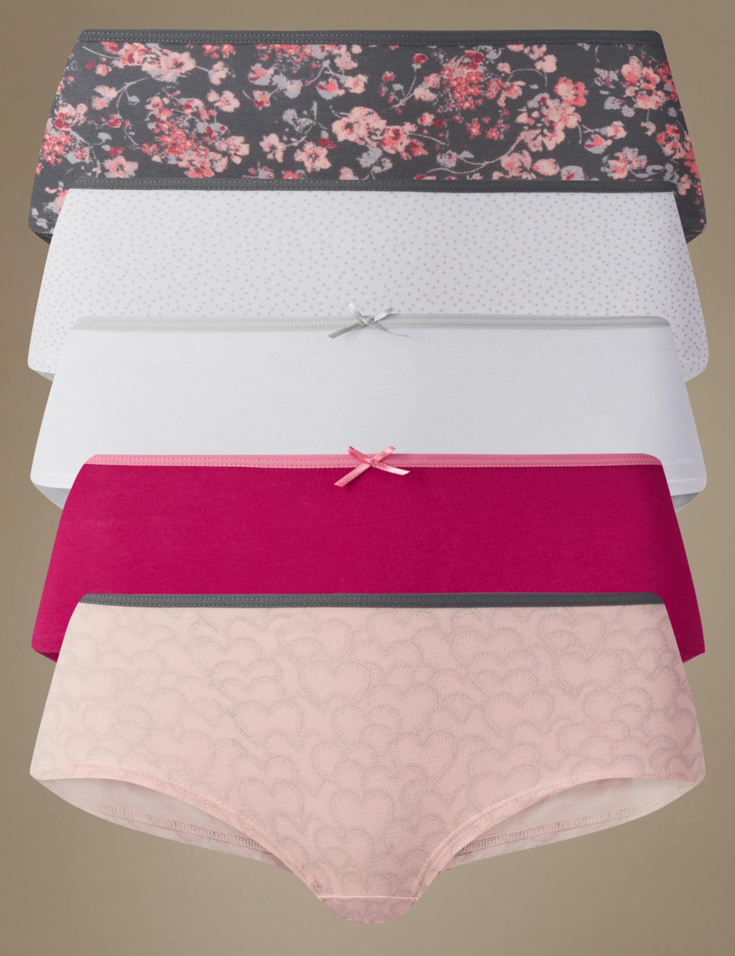 5 Pack Cotton Rich Low Rise Shorts 1 of 5