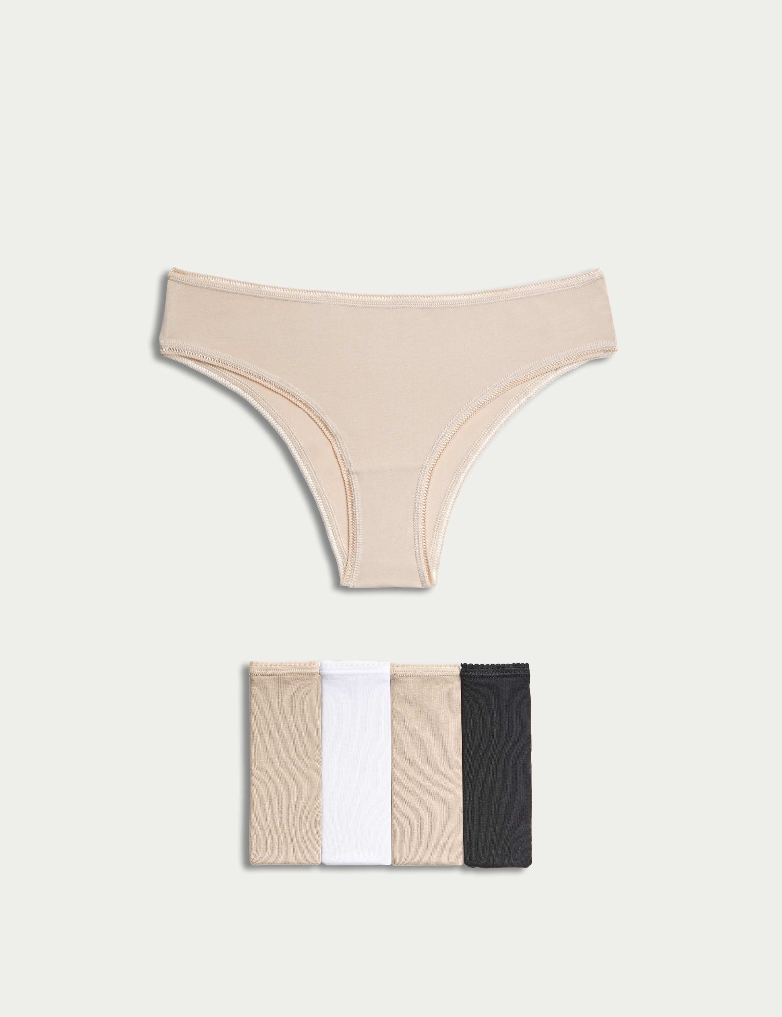 5pk Cotton Rich Brazilian Knickers 1 of 5