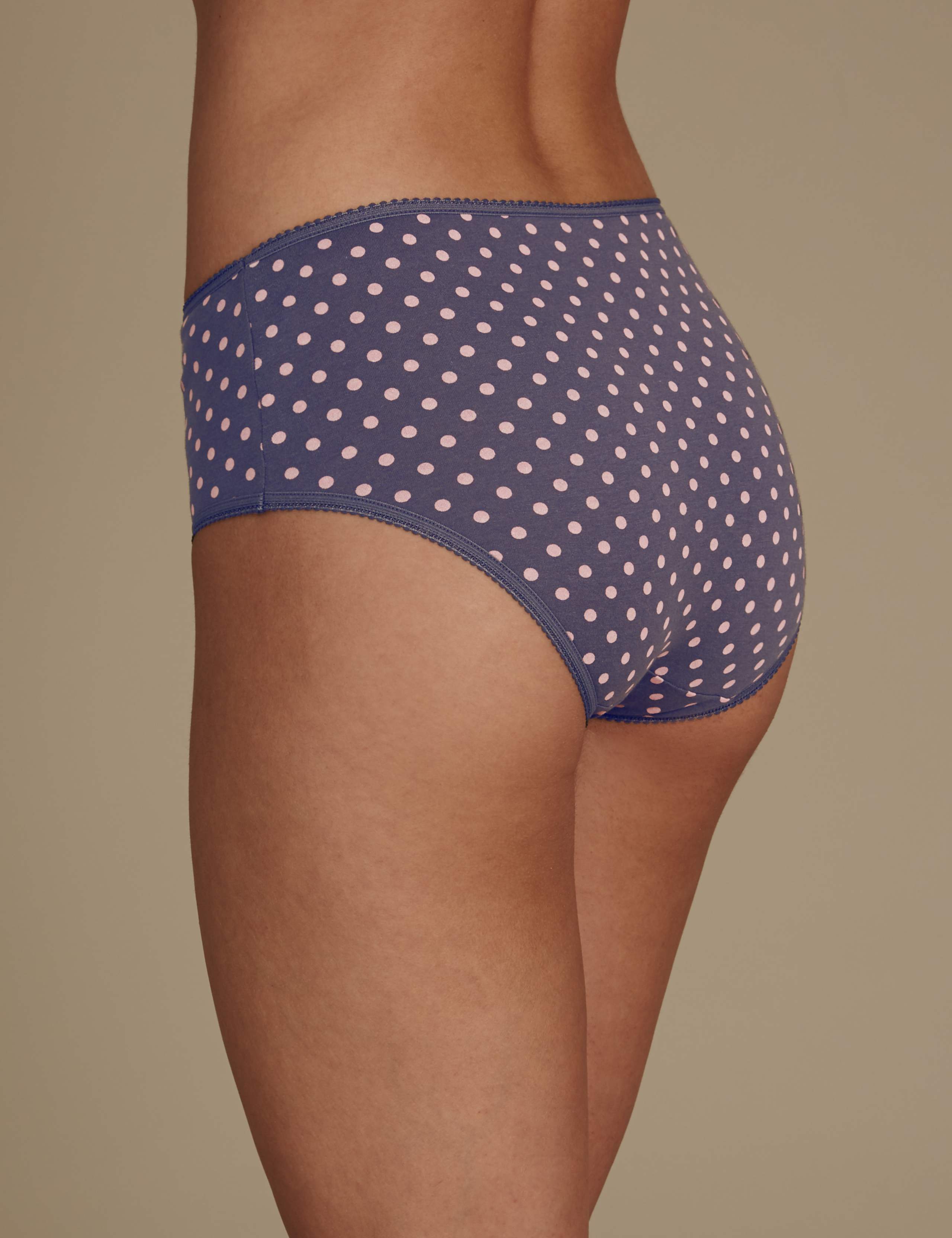 5 Pack Pure Cotton Midi Knickers 4 of 5
