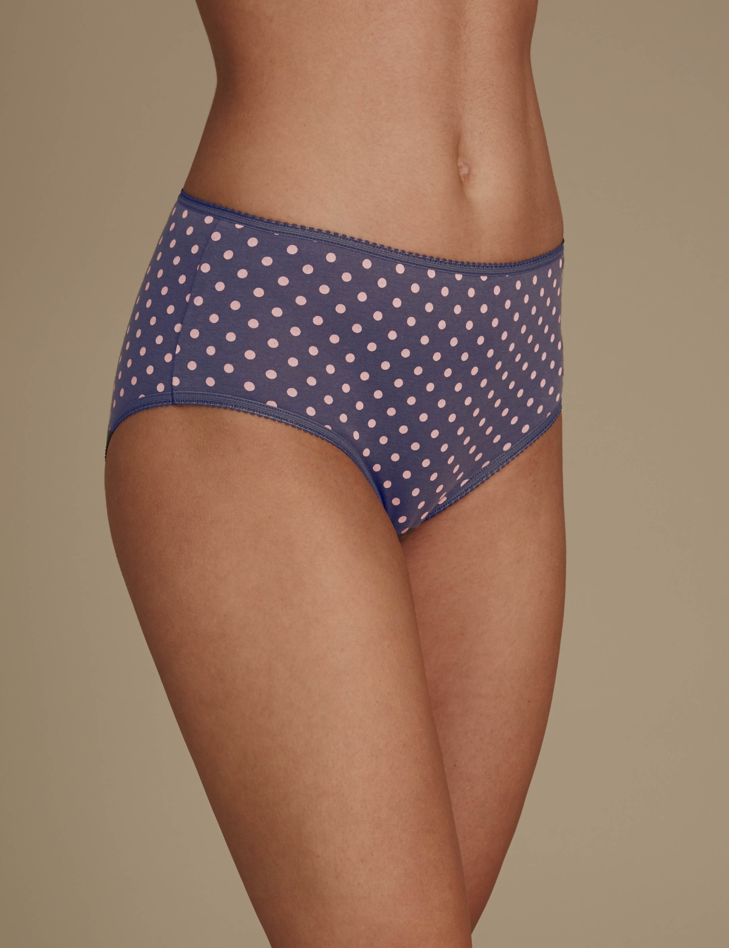5 Pack Pure Cotton Midi Knickers 2 of 5