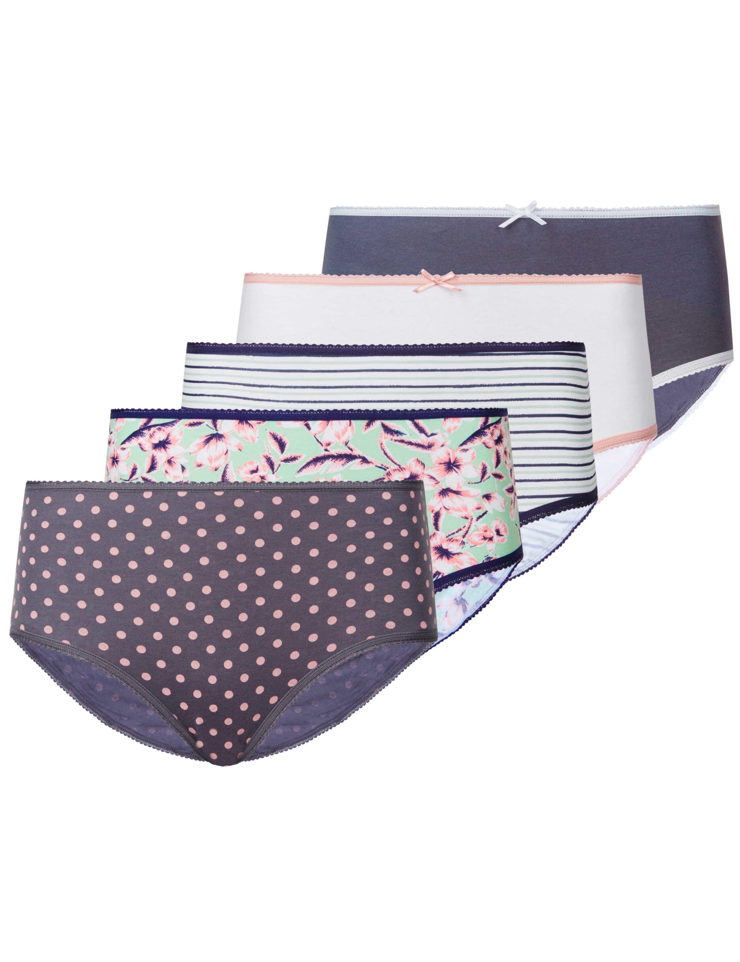 5 Pack Pure Cotton Midi Knickers 5 of 5