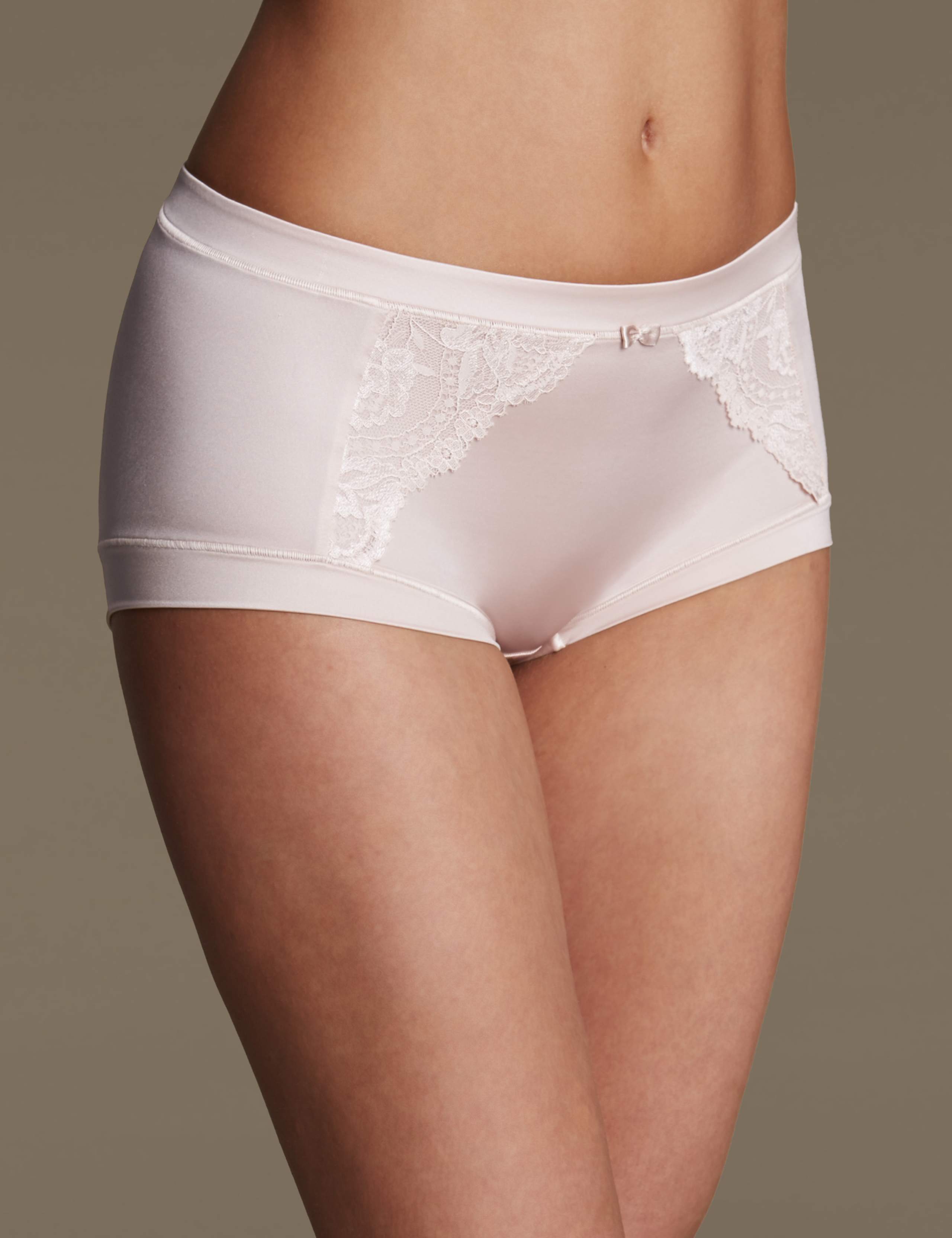 Sensual Sheen & Lace High Rise Shorts 1 of 4