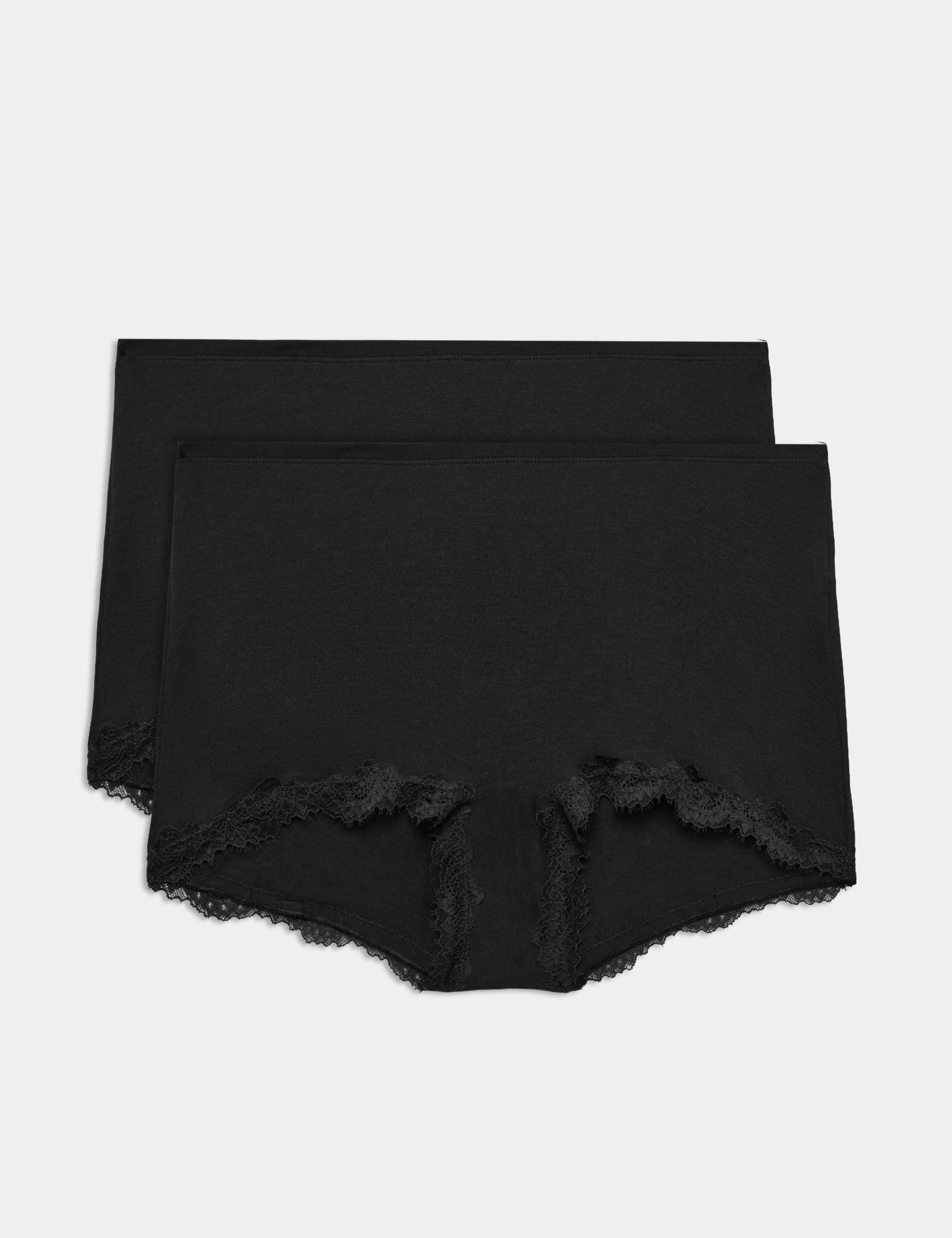 2 Pack Cashmere Blend Mid Rise Boy Shorts 1 of 4