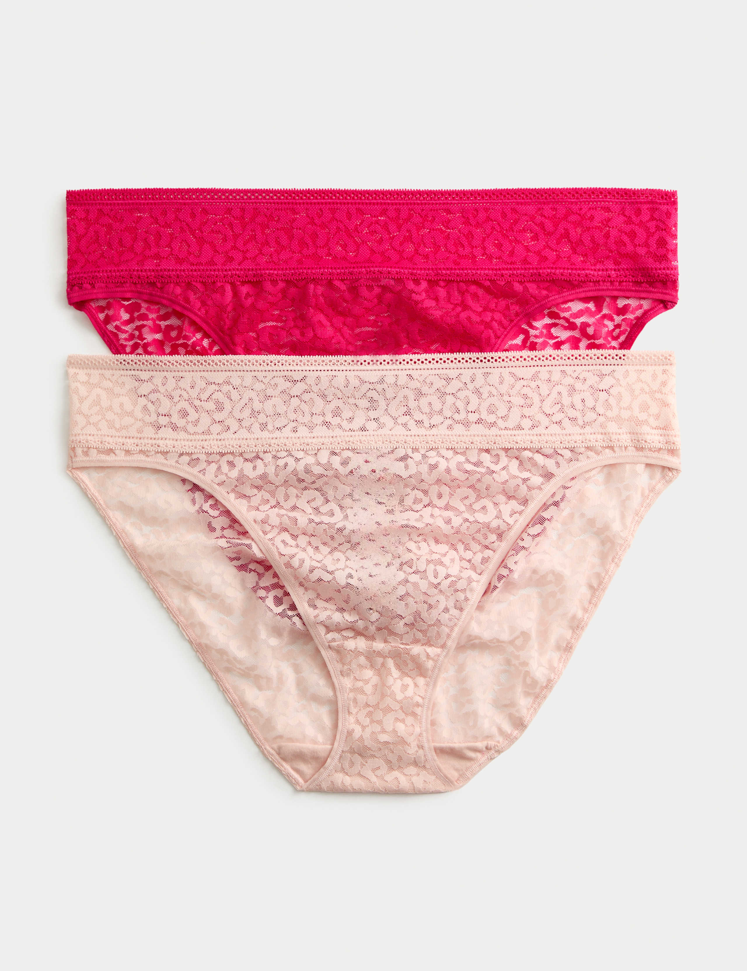2pk Animal Lace High Leg Knickers 1 of 4