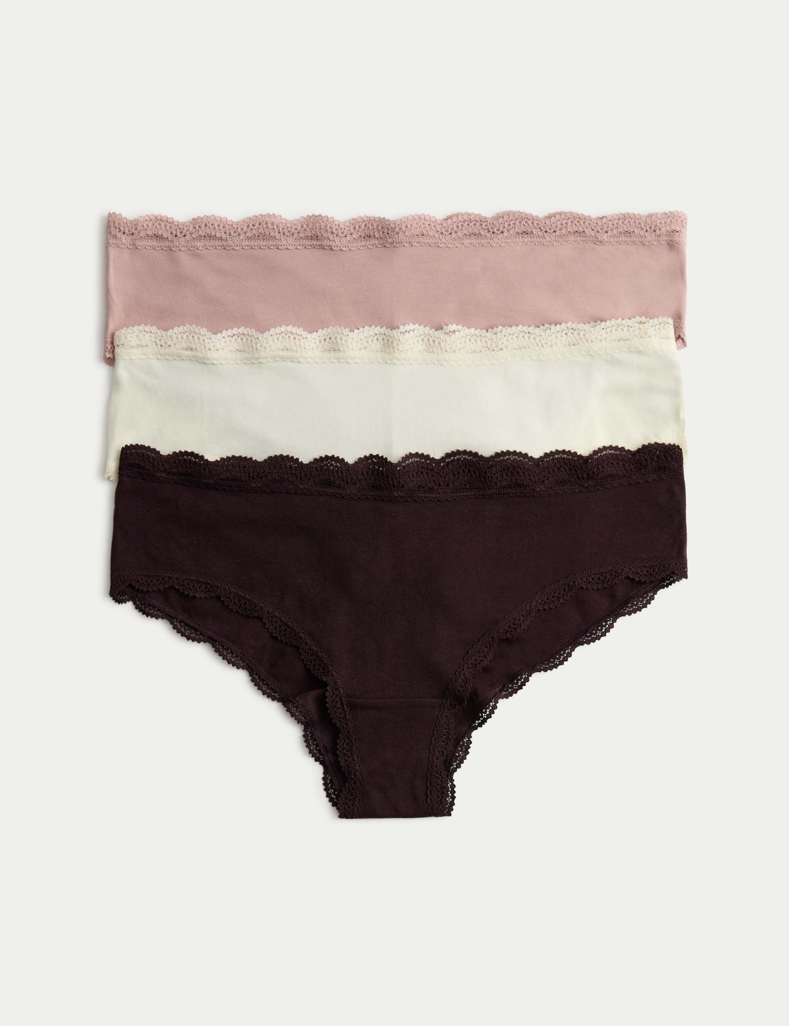 3pk Cotton Rich Hipster Knickers 1 of 5