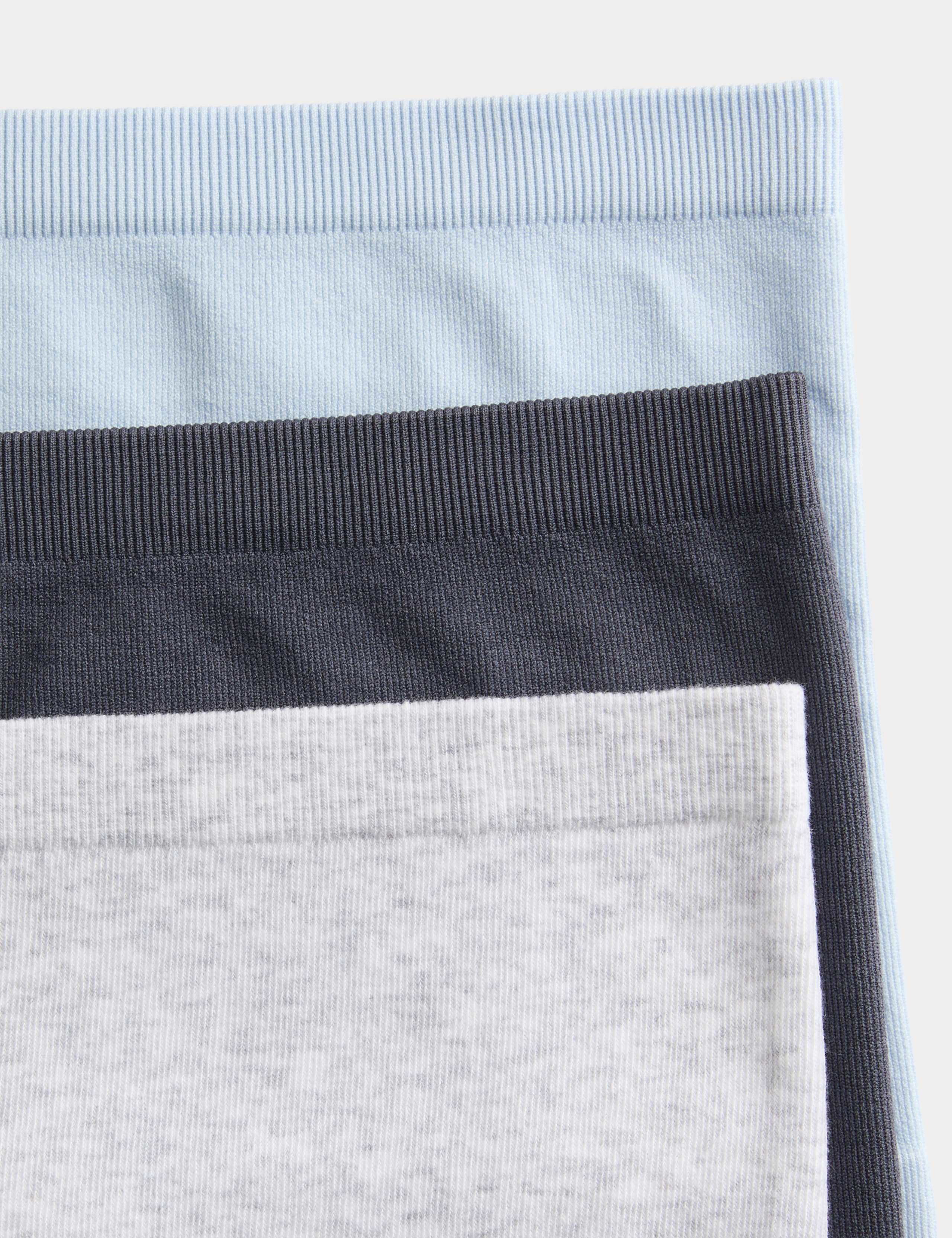 3 Pack Ribbed Low Rise Boxer Shorts 5 of 5