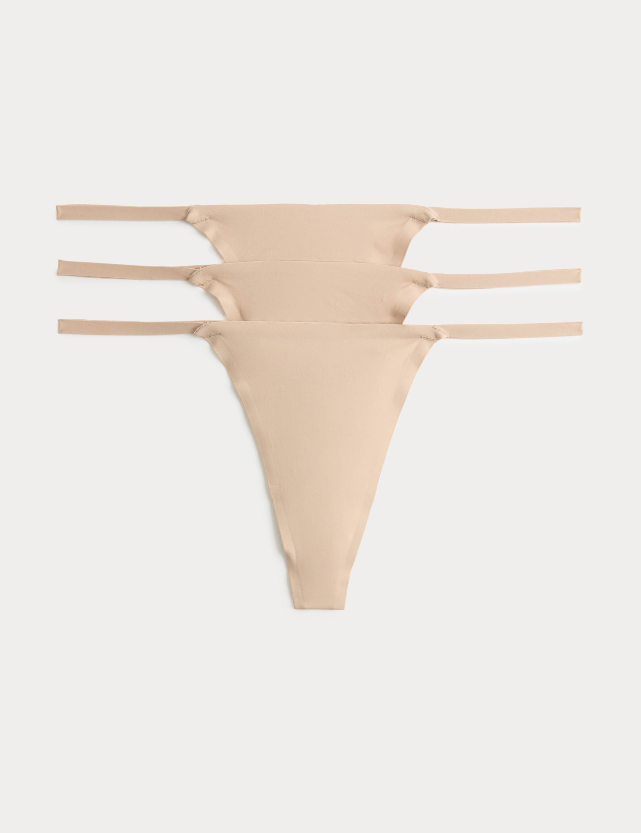 3 Pack Body Invisibles™ No VPL G-String Thongs 1 of 2