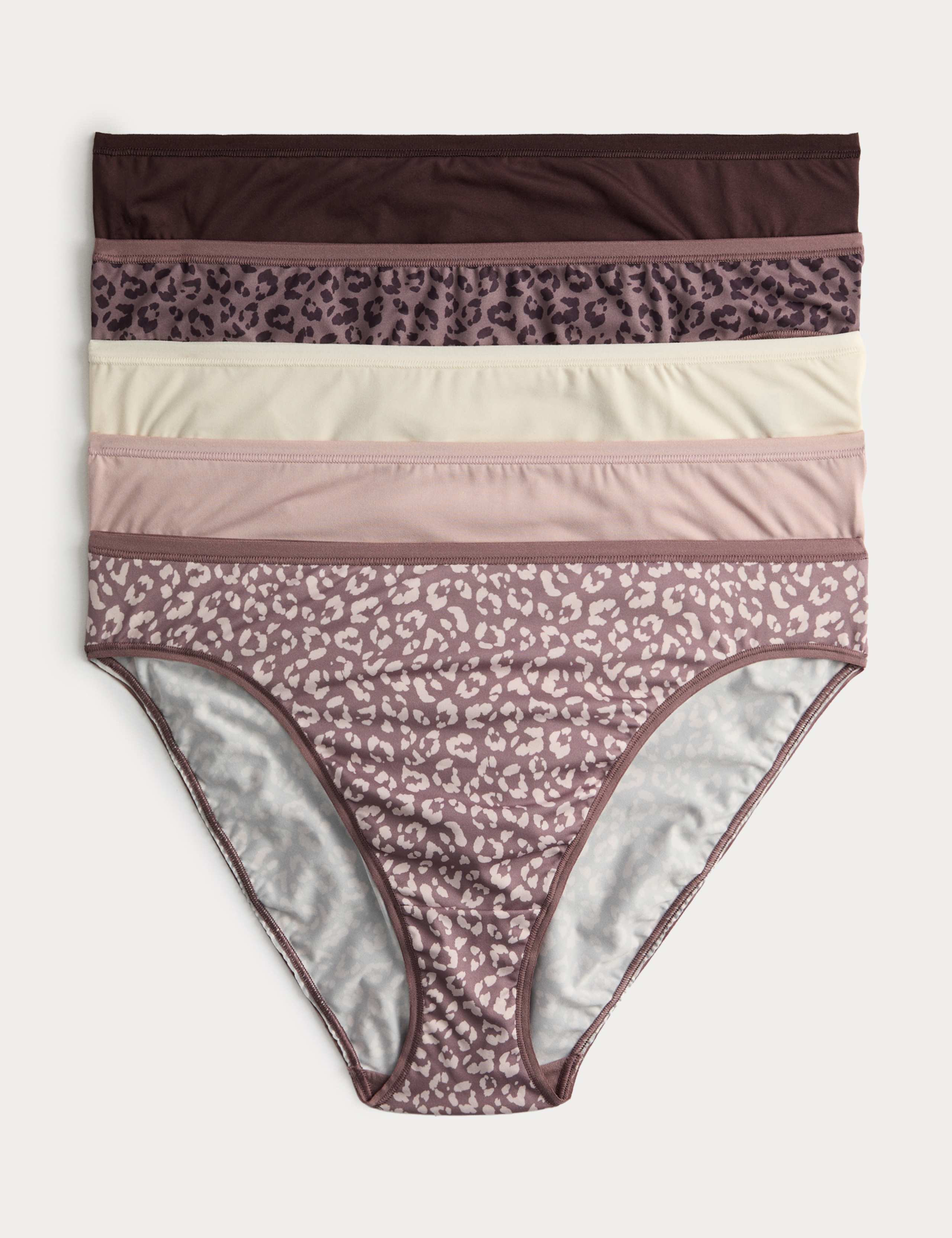 5pk Microfibre High Leg Knickers 1 of 4