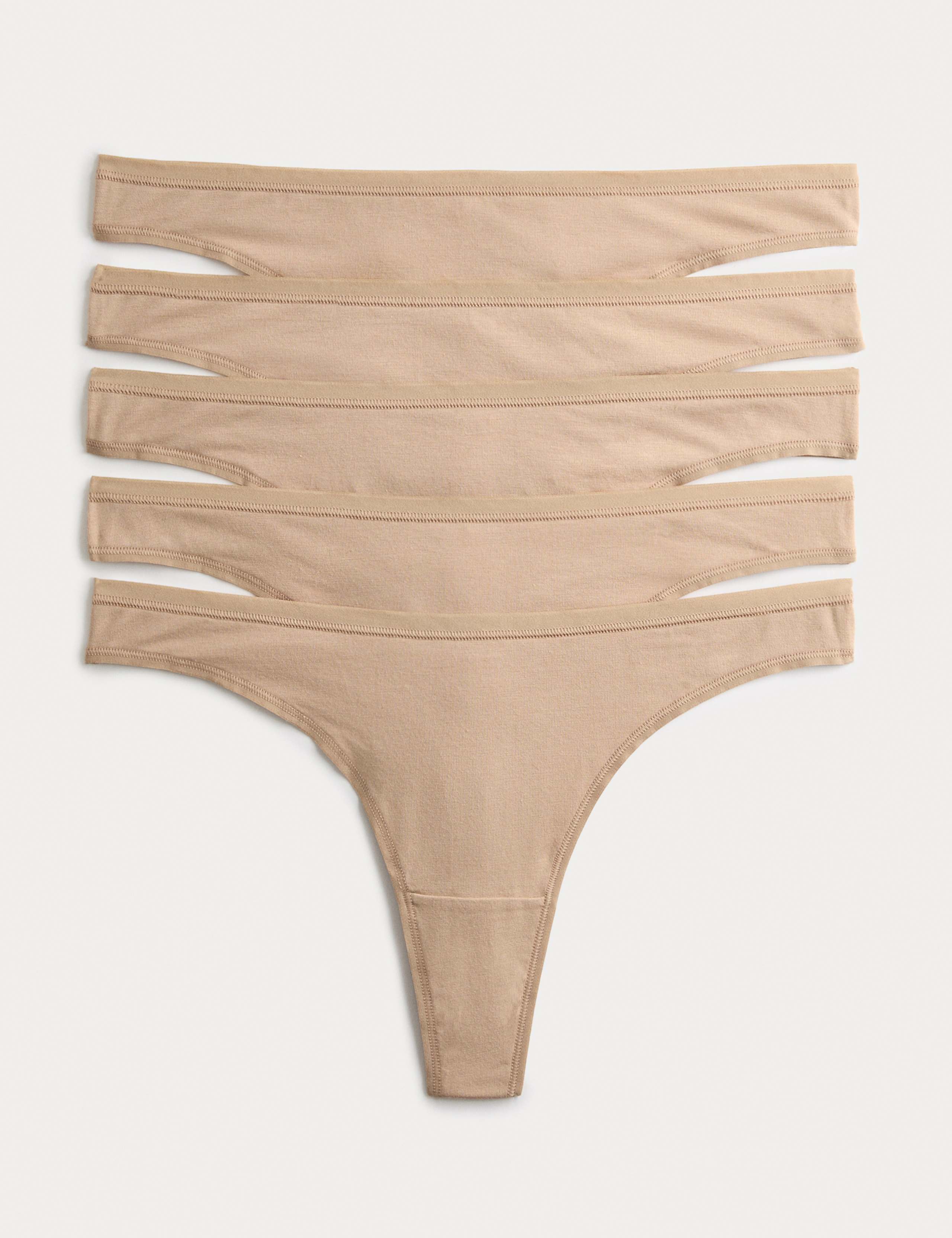 5 Pack Cotton Modal Thongs 1 of 4