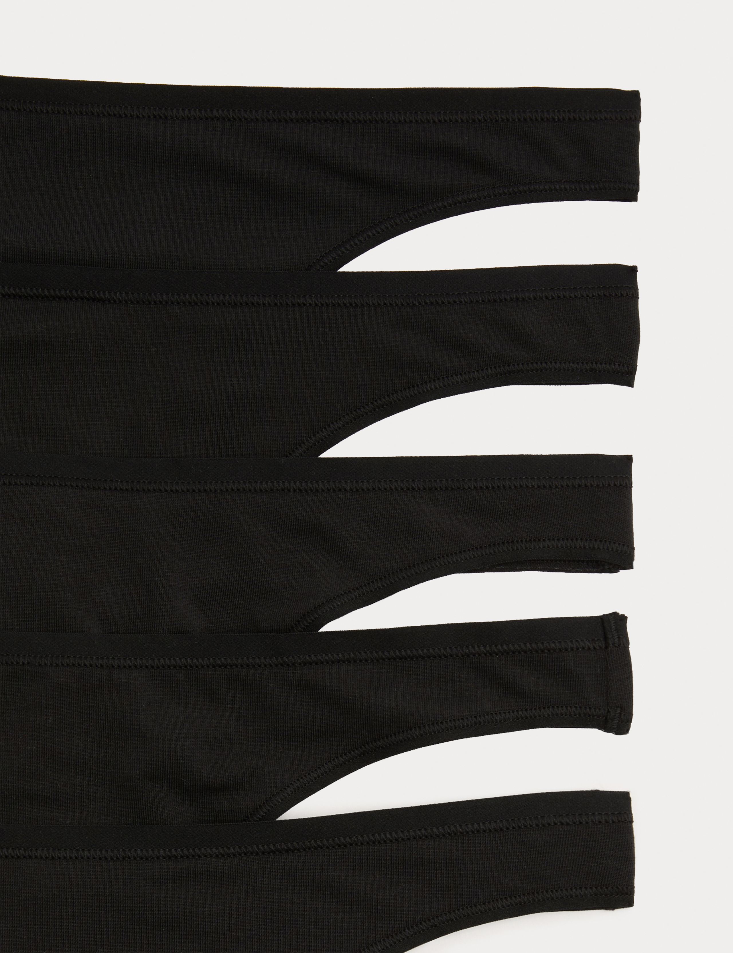 5 Pack Cotton Modal Thongs 5 of 5