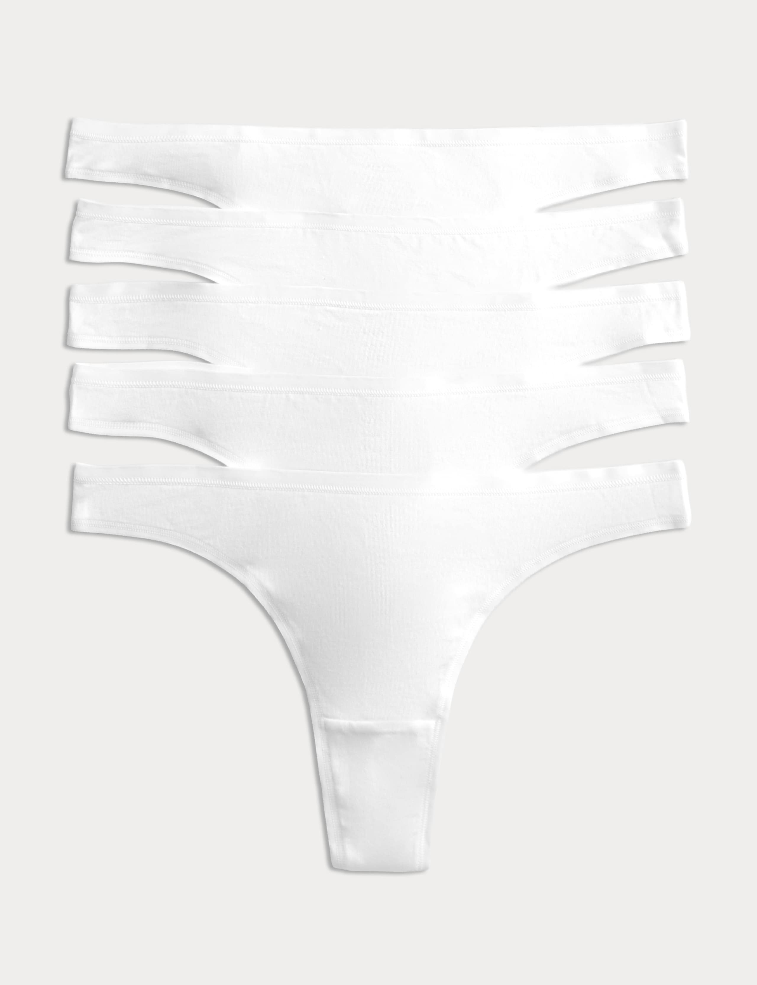 5 Pack Cotton Modal Thongs 1 of 5