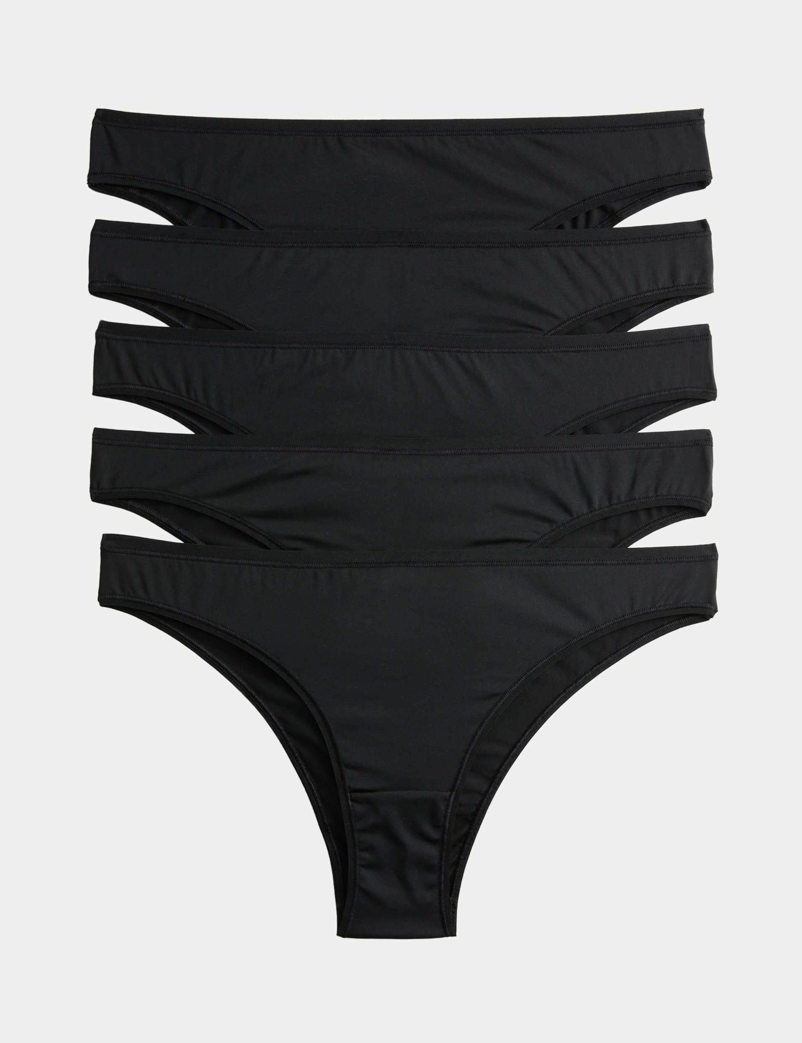 5pk Microfibre Brazilian Knickers 1 of 5