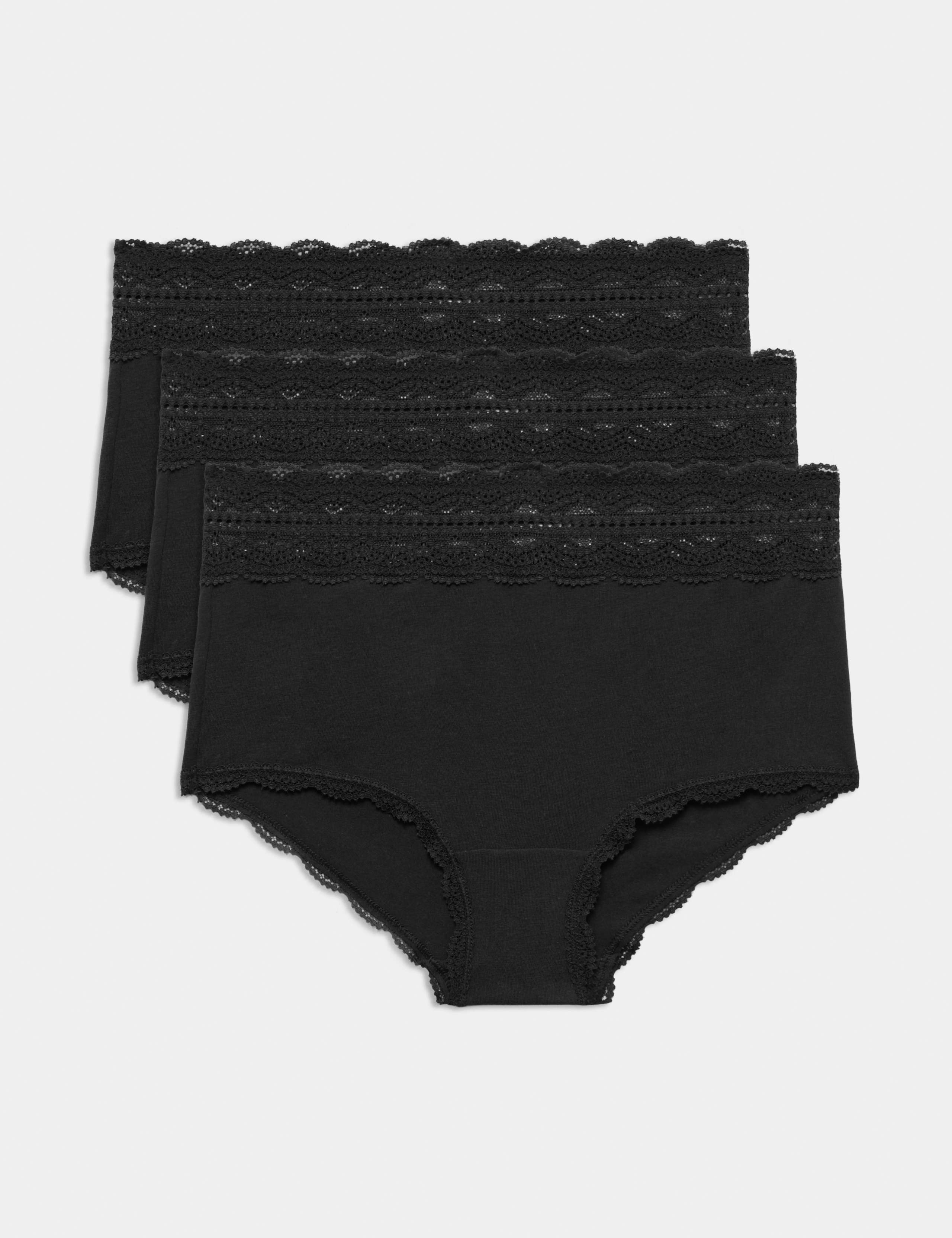 3 Pack Cotton Rich High Rise Shorts 1 of 6