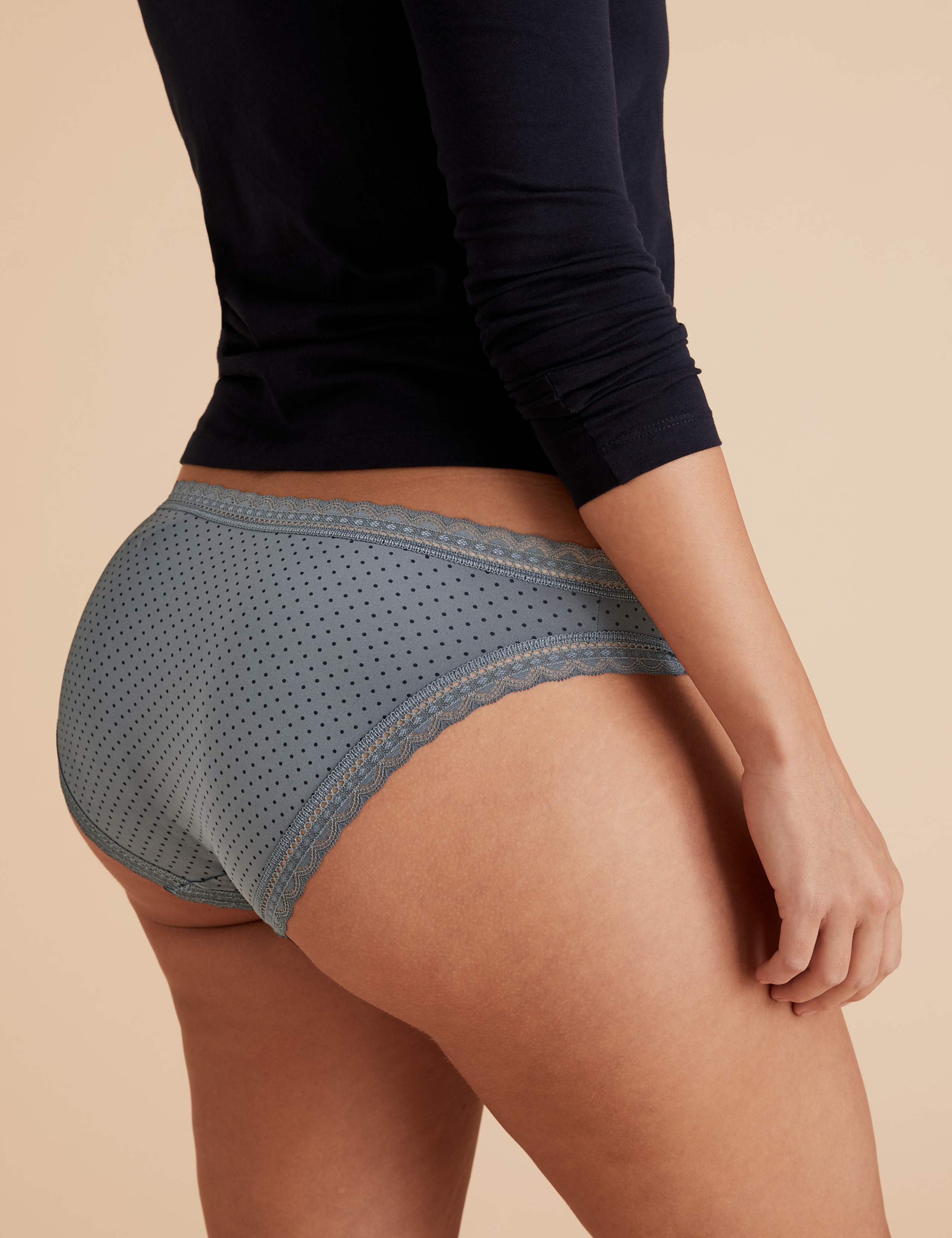 5pk Microfibre & Lace Spot Bikini Knickers 3 of 3