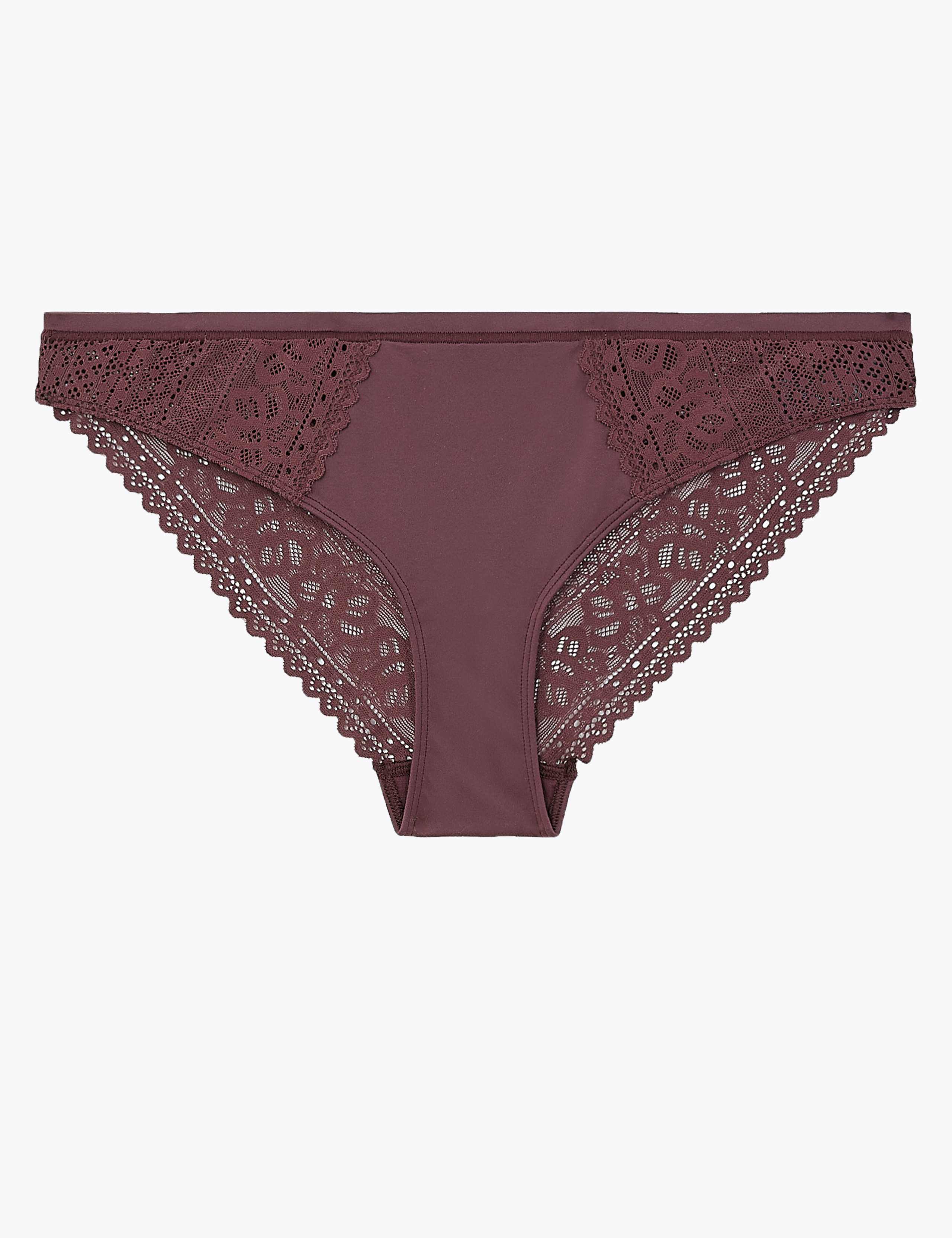 Sumptuously Soft™ Lace Brazilian Knickers 1 of 3