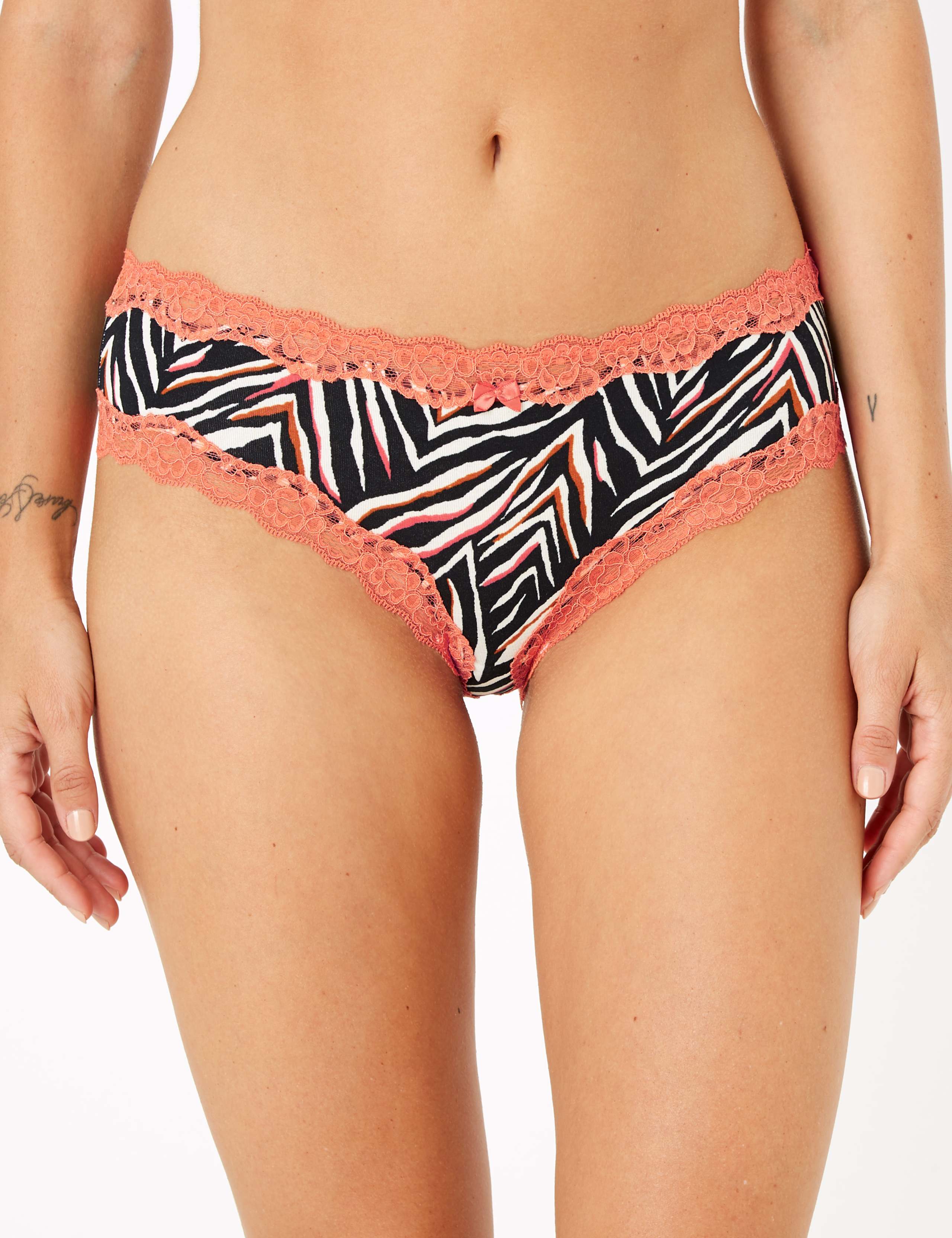 Cotton & Lace Brazilian Knickers 2 of 4