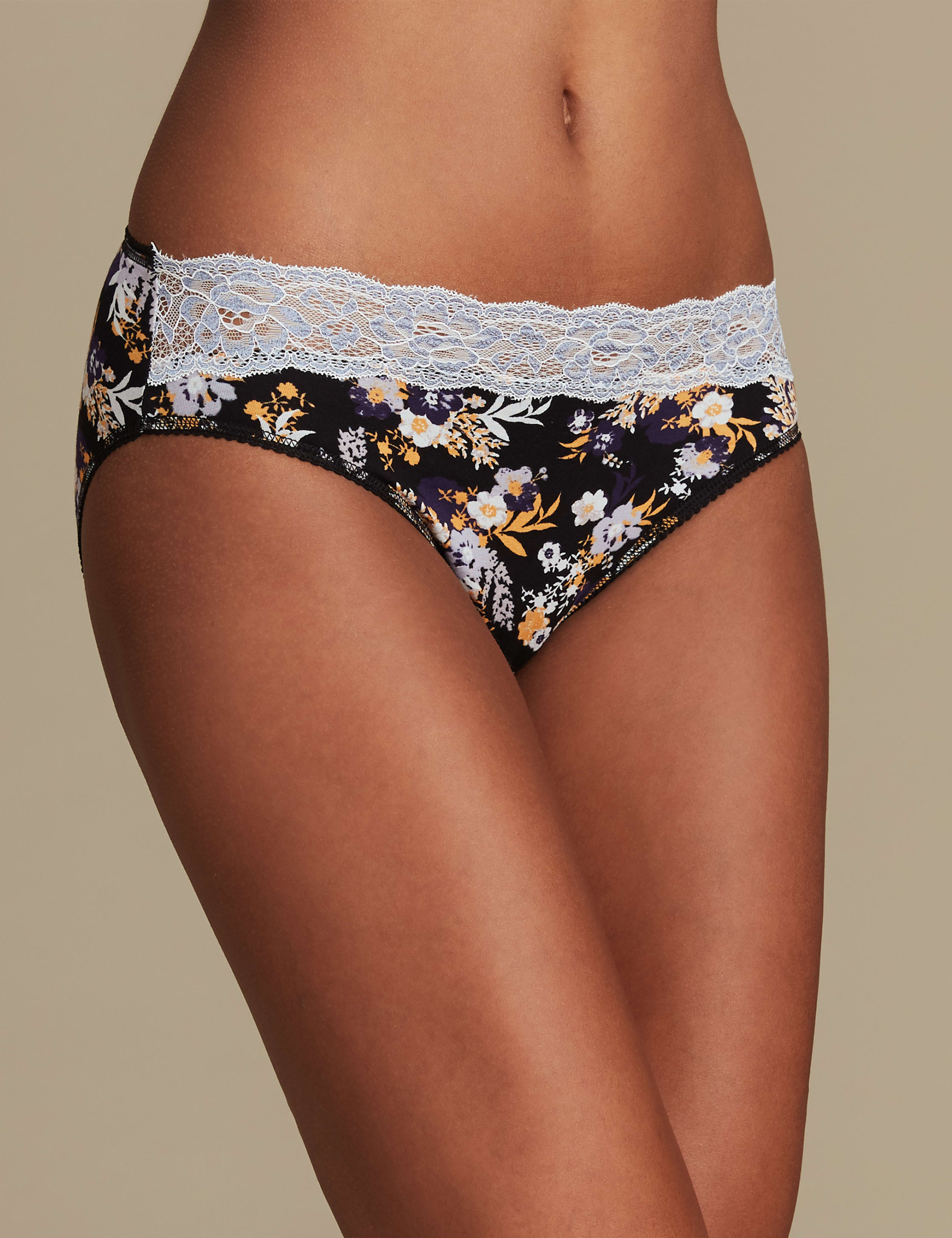 5 Pack Cotton Rich High Leg Knickers 2 of 4