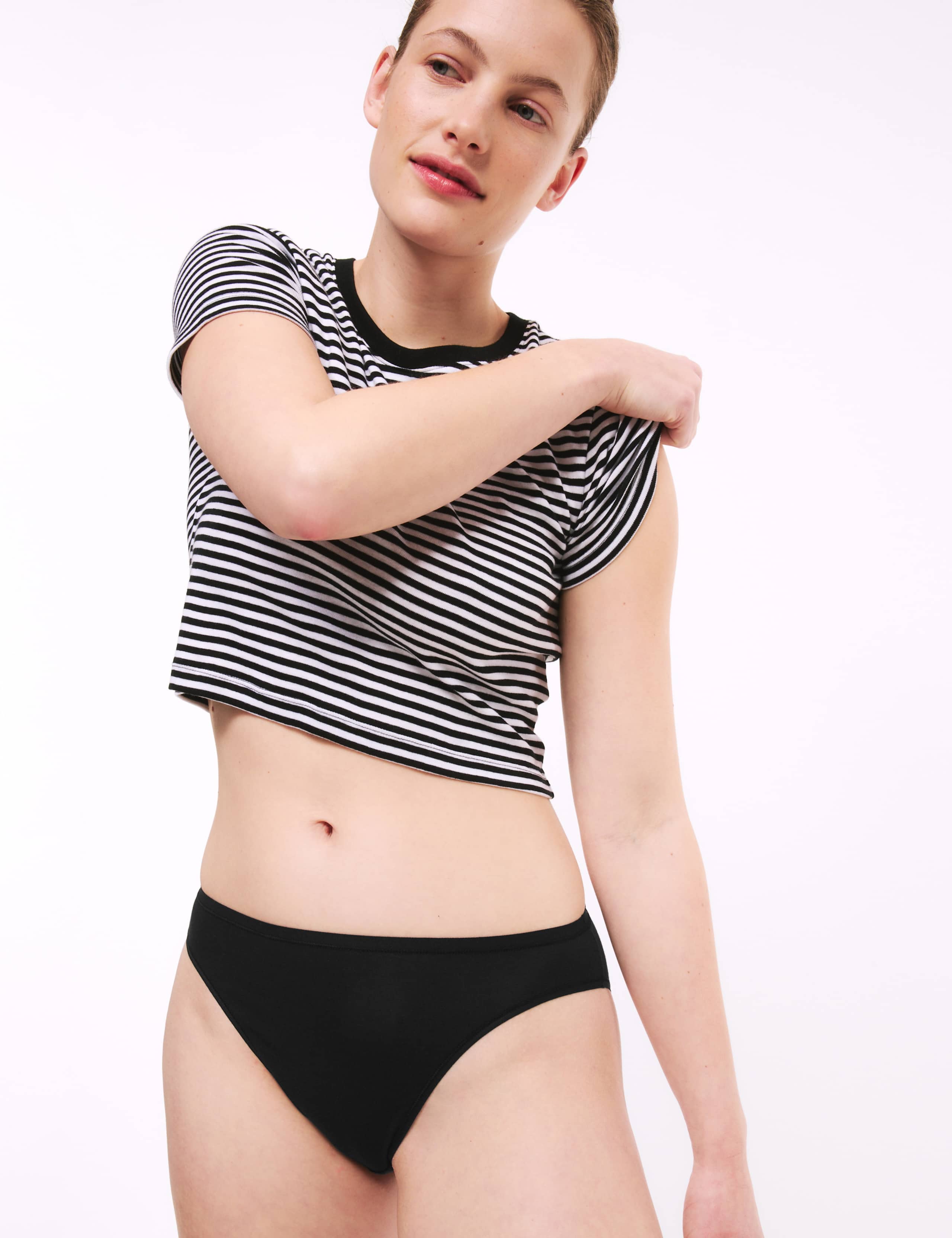 5pk Cotton Modal High Leg Knickers 3 of 5