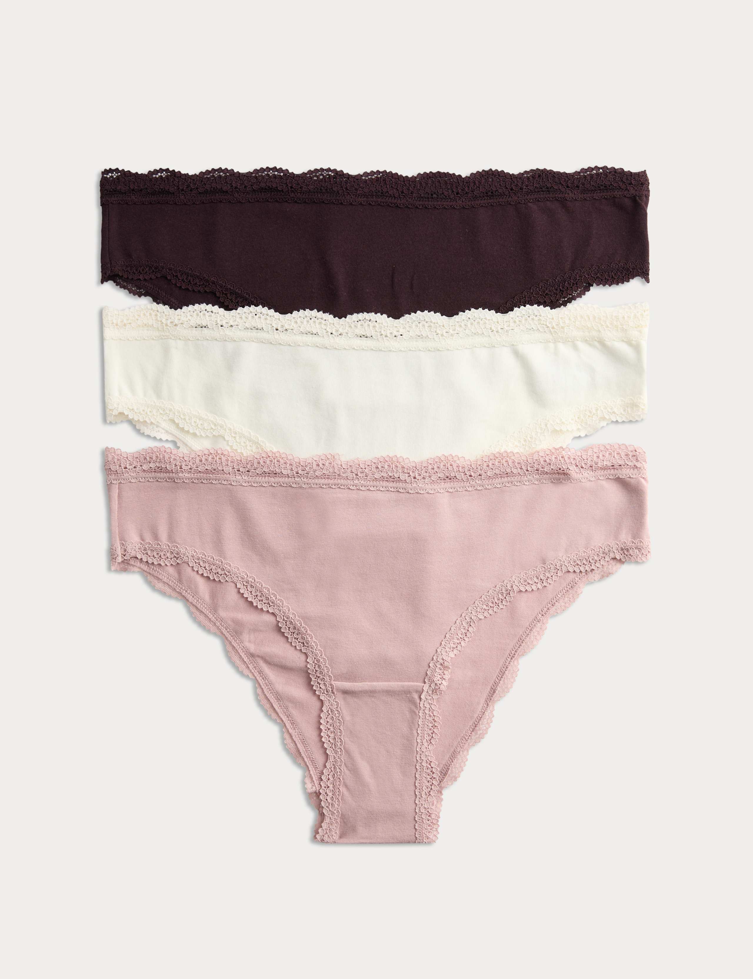 3pk Cotton Rich Brazilian Knickers 1 of 6