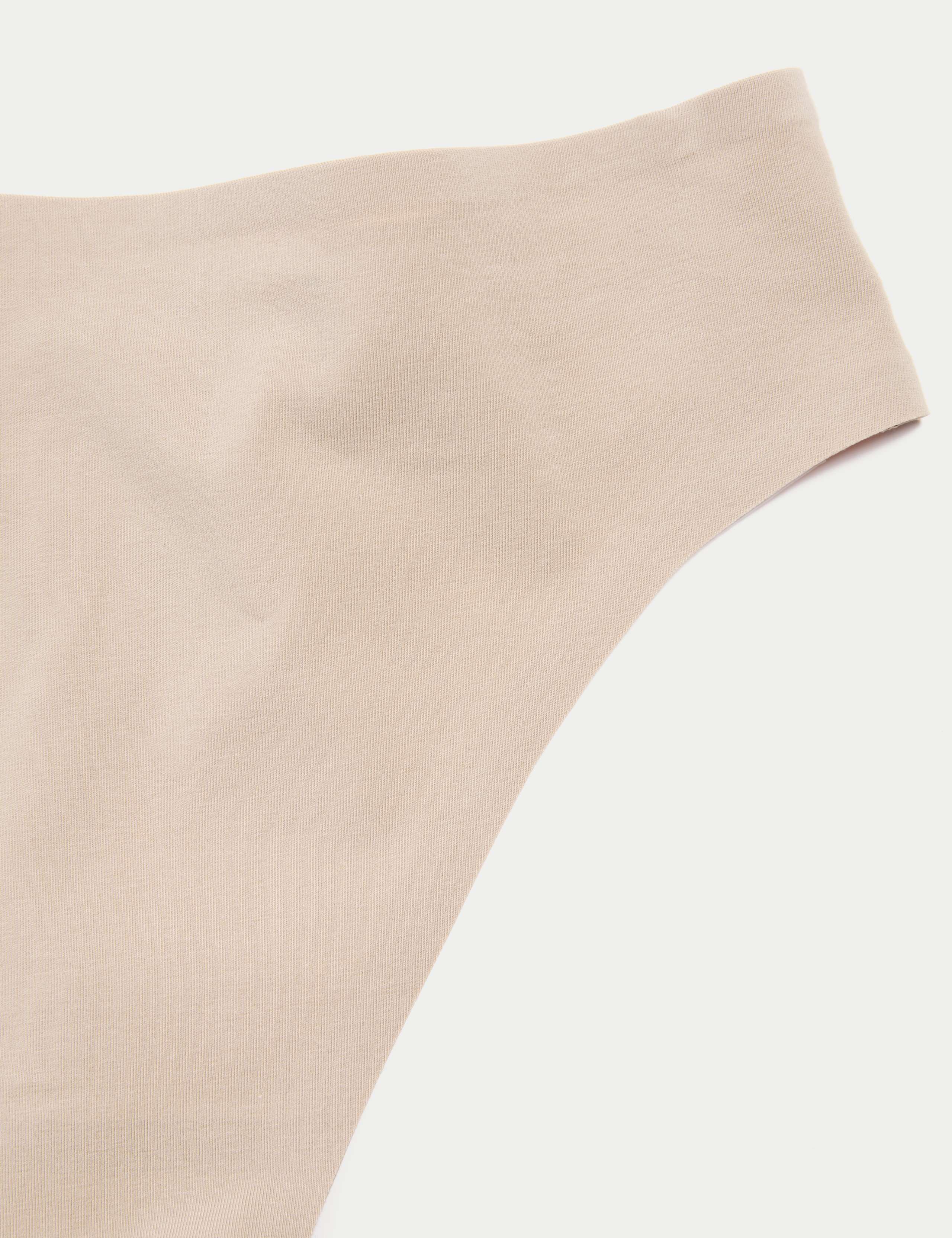 3pk Cool Comfort™ High Waisted No VPL Thongs 5 of 5