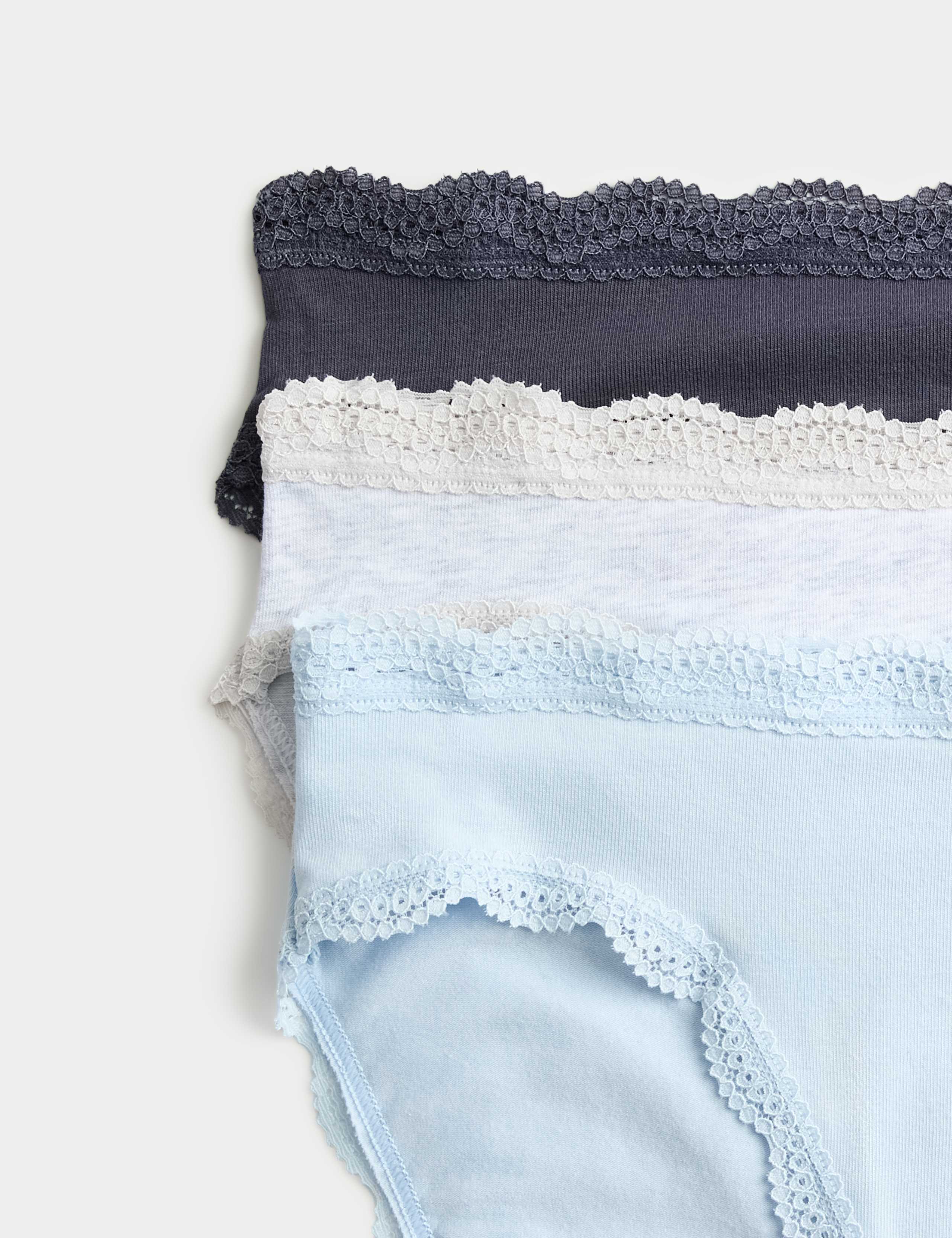 3pk Cotton Rich High Leg Knickers 5 of 5