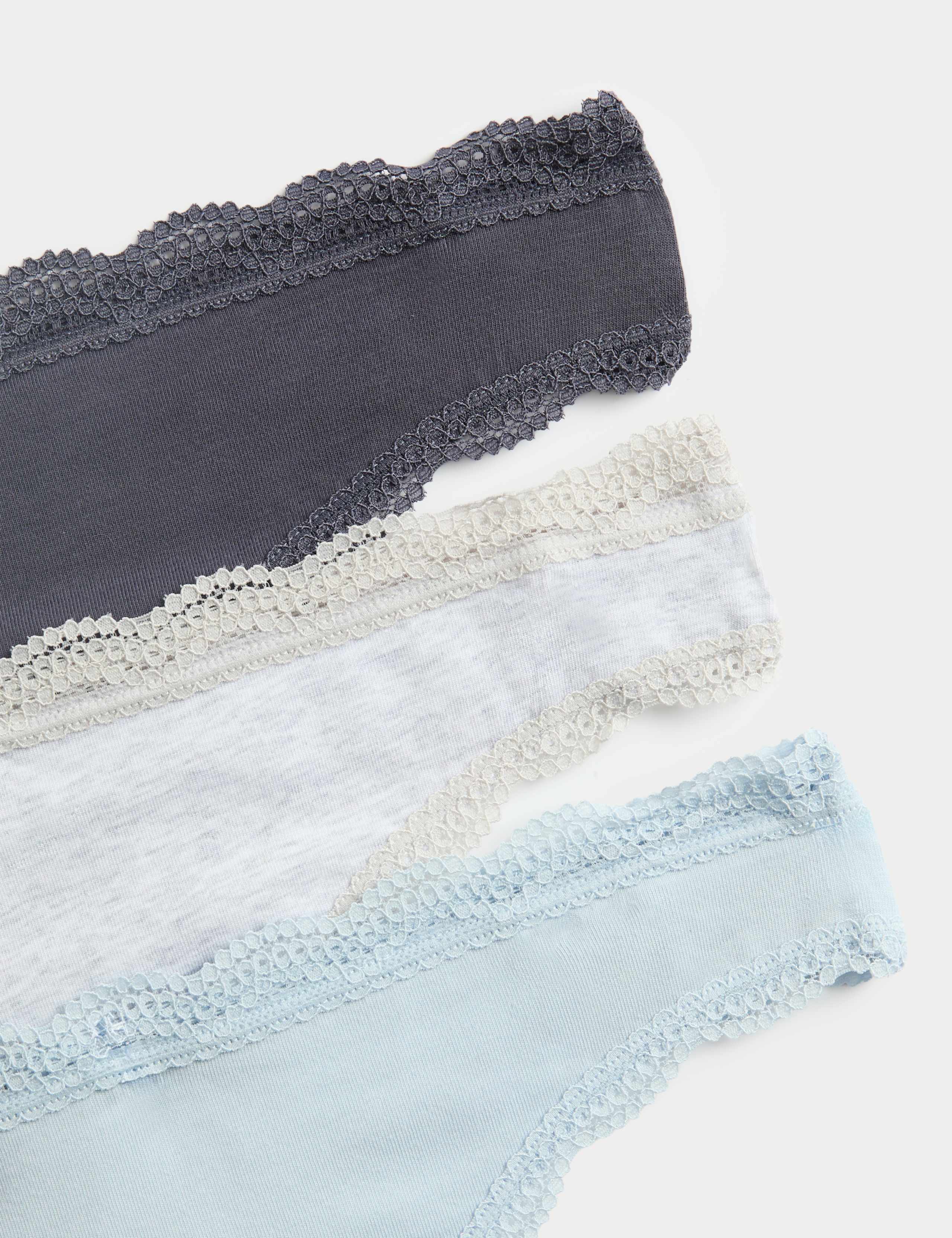 3pk Cotton Rich Thongs 6 of 6