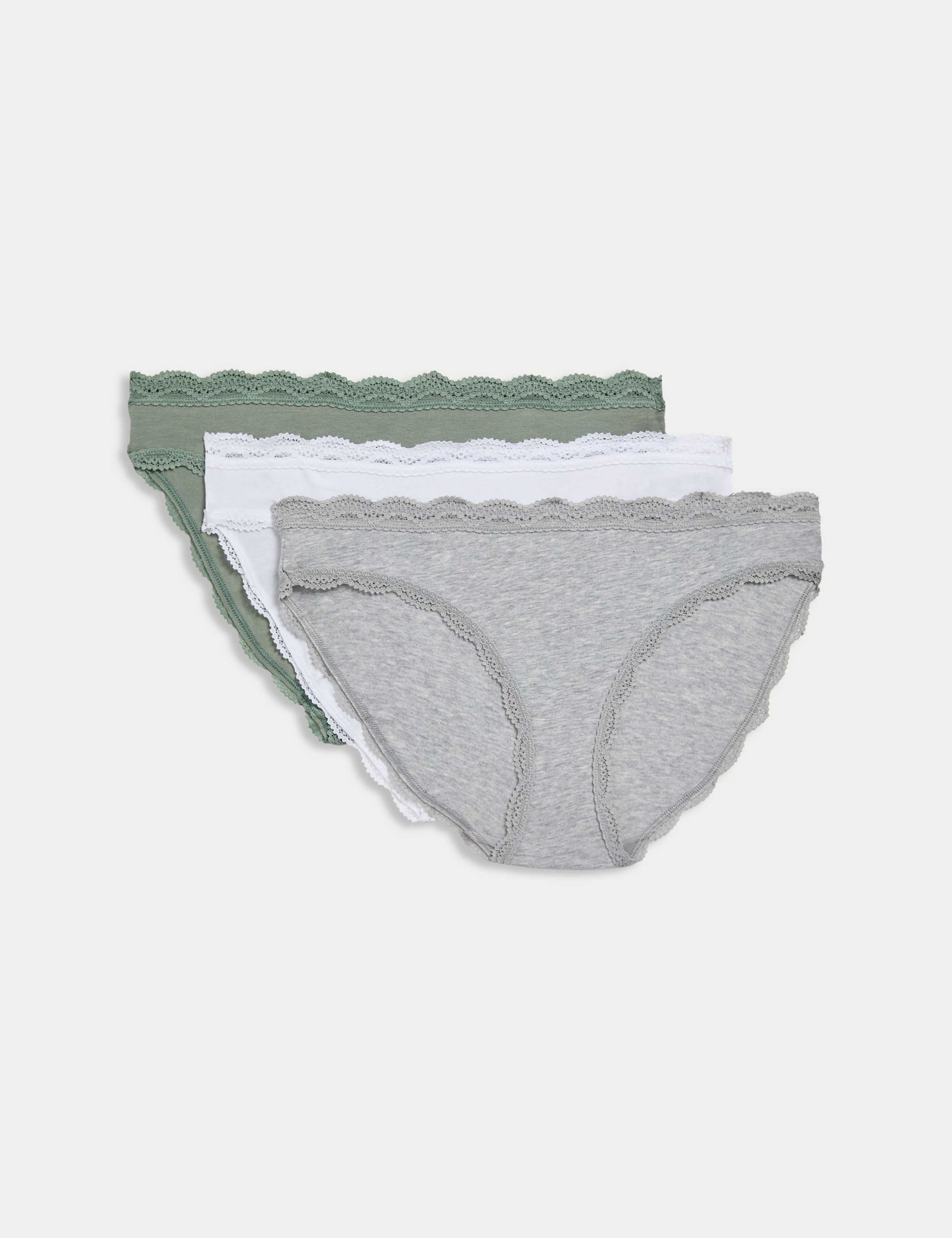 3pk Cotton Rich Bikini Knickers 1 of 5