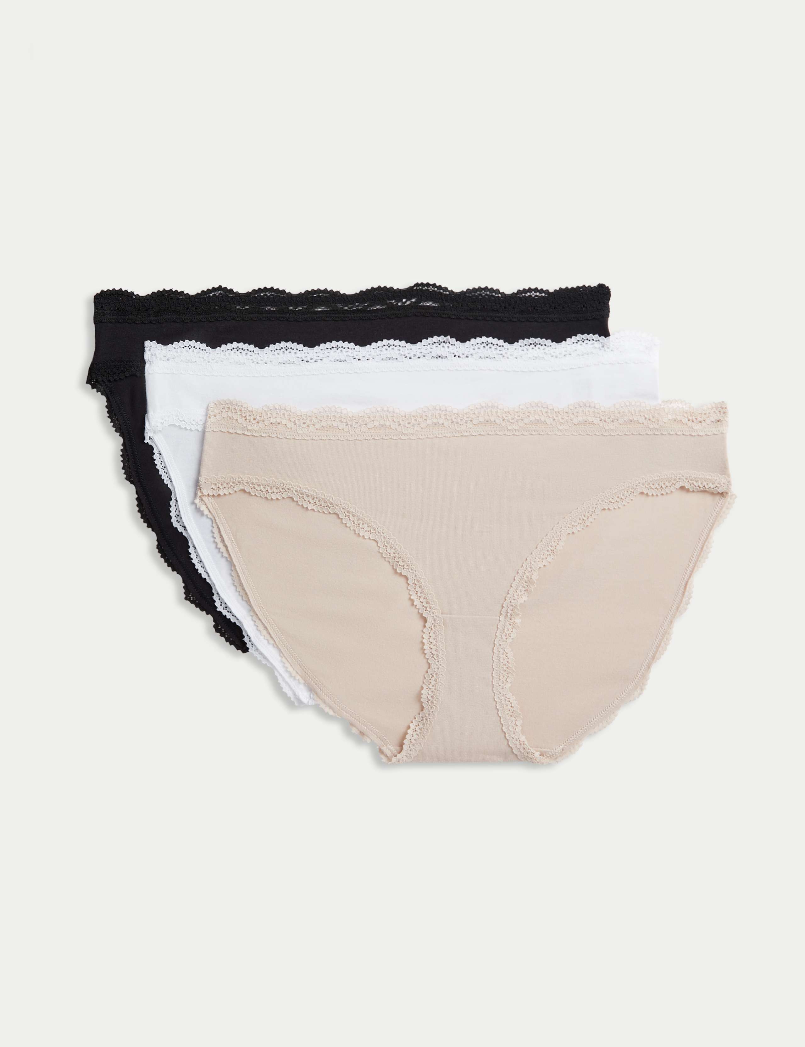 3pk Cotton Rich Bikini Knickers 1 of 6