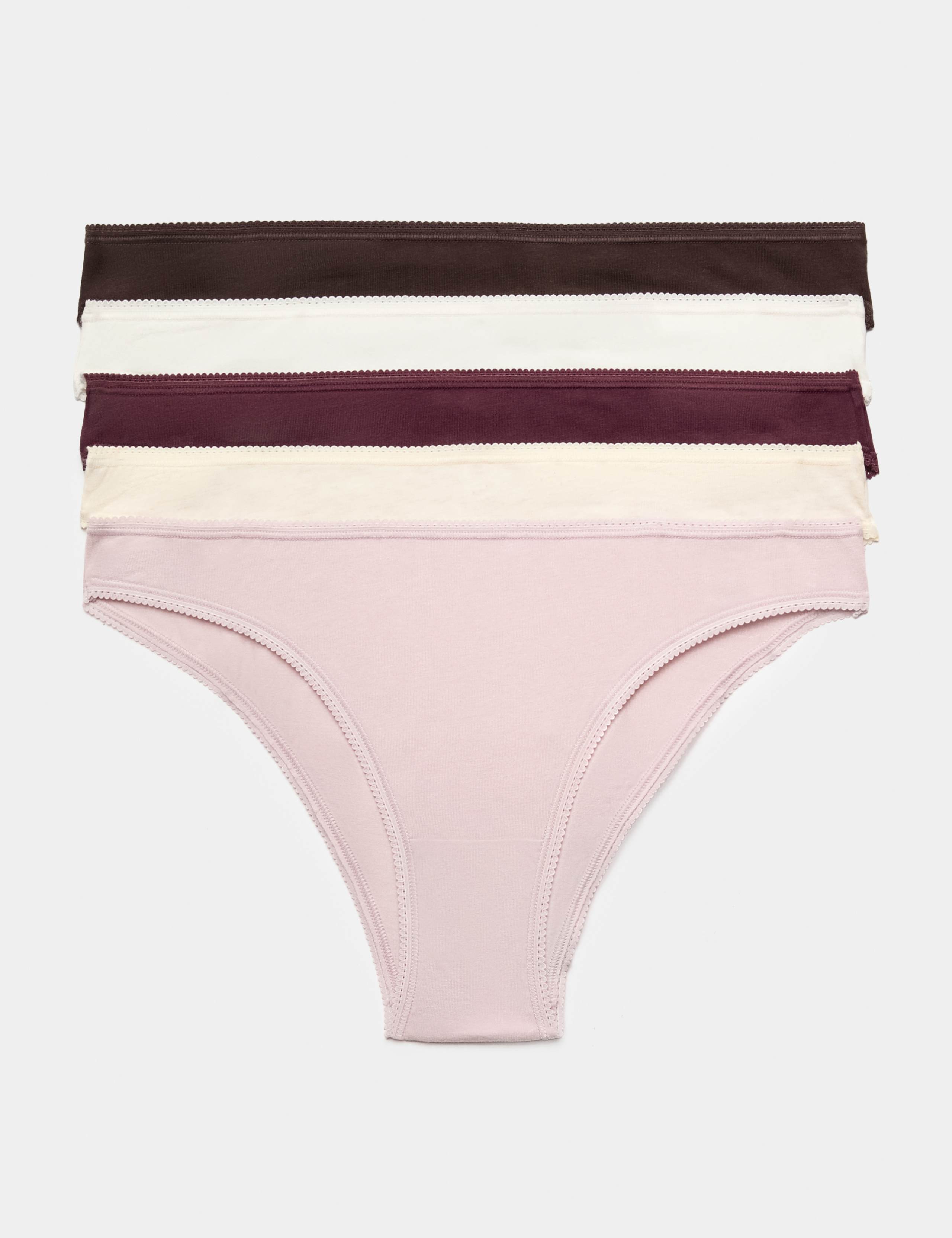 5 Pack Cotton Lycra® Brazilian Knickers 1 of 4