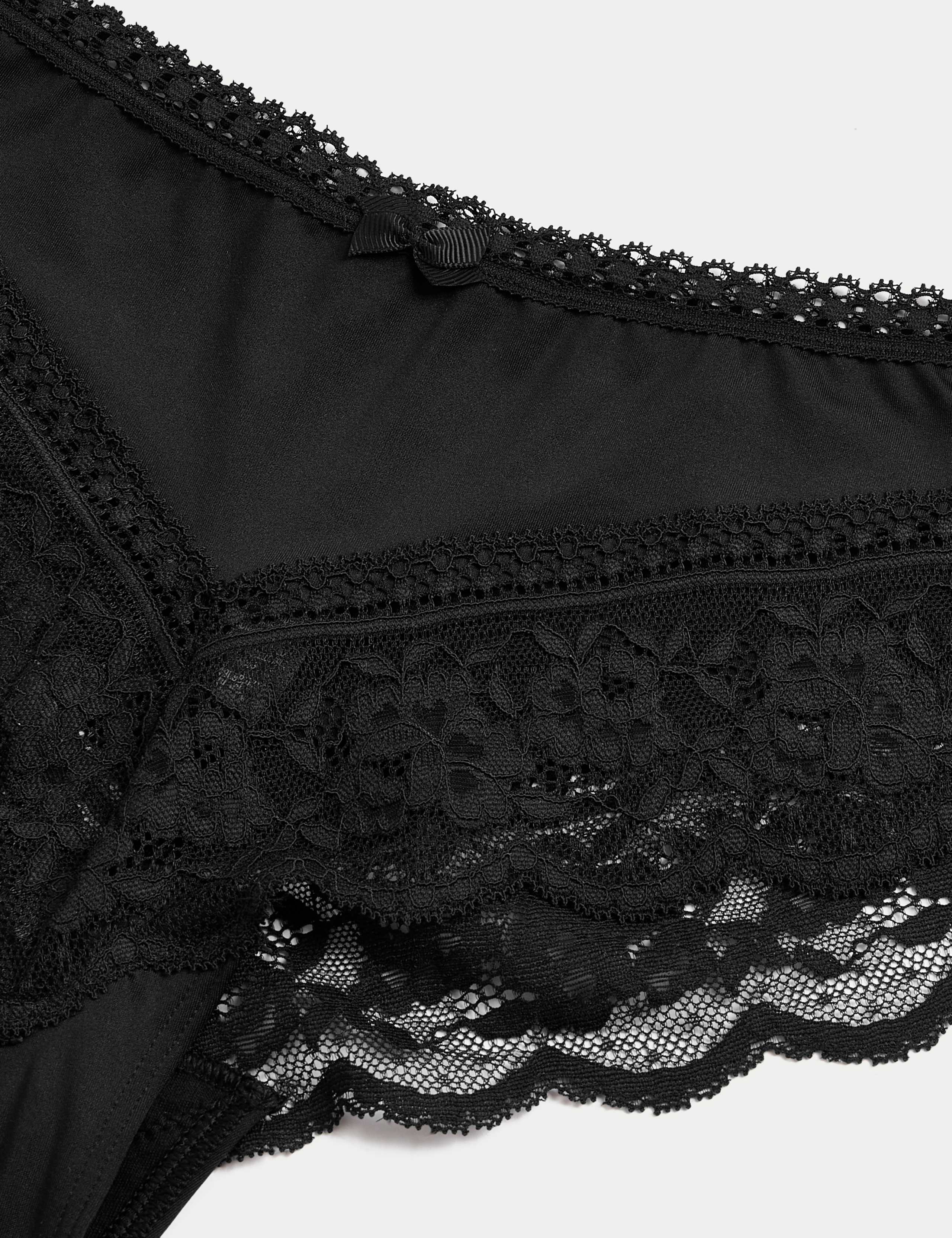 3pk Lace Trim Brazilian Knickers 6 of 6