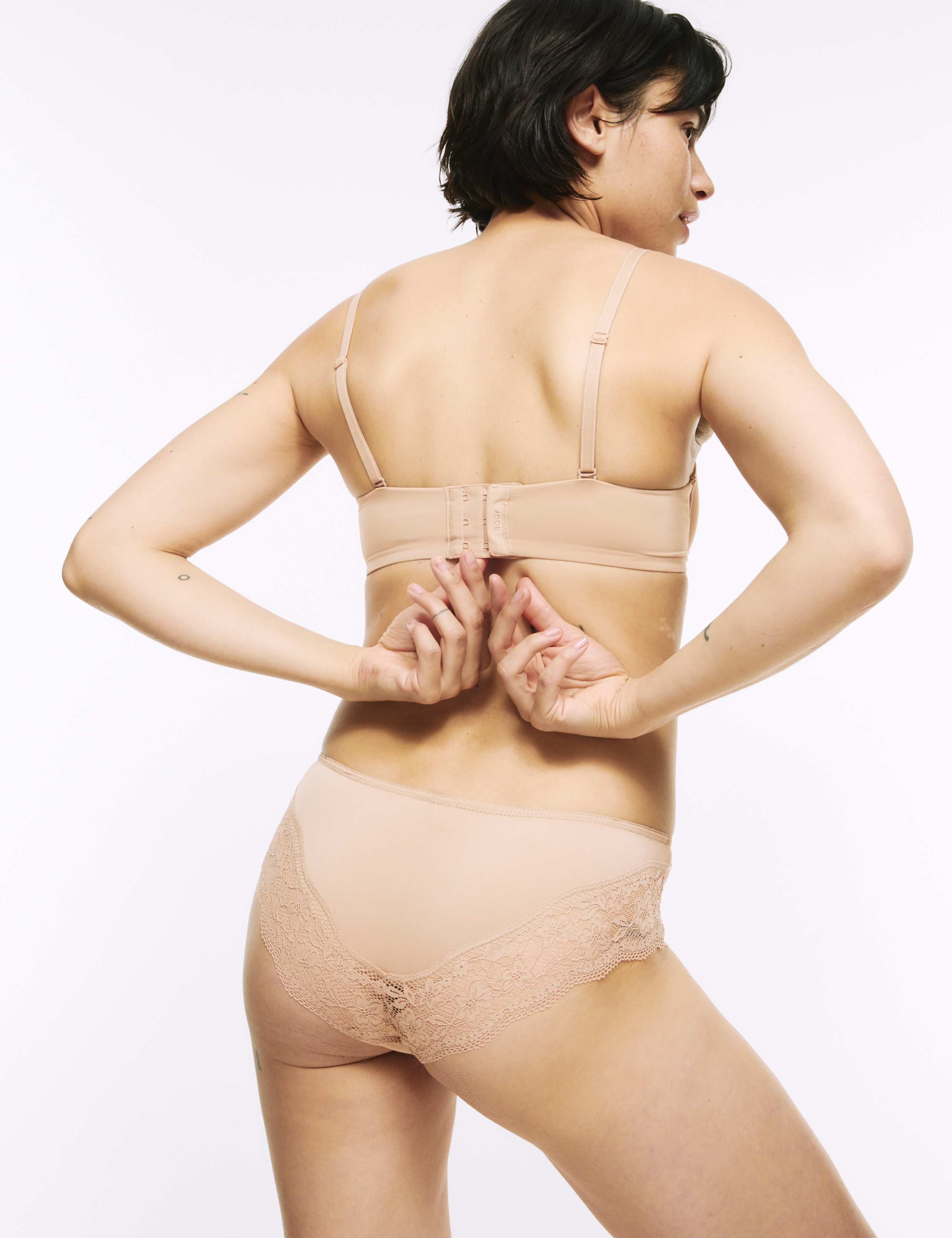 3pk Lace Trim Brazilian Knickers 4 of 6