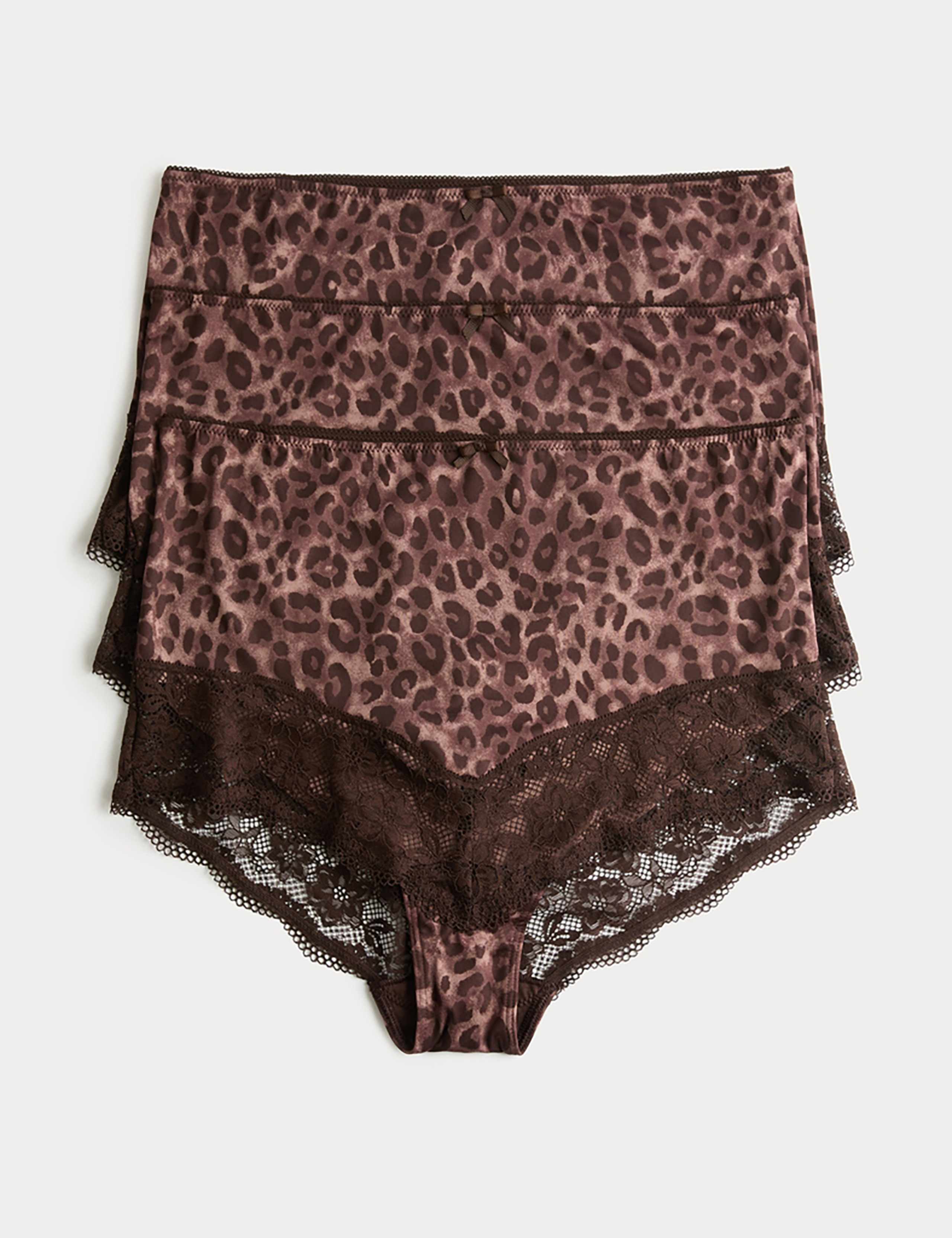 3 Pack Jasmine Lace Trim Full Briefs 1 of 5