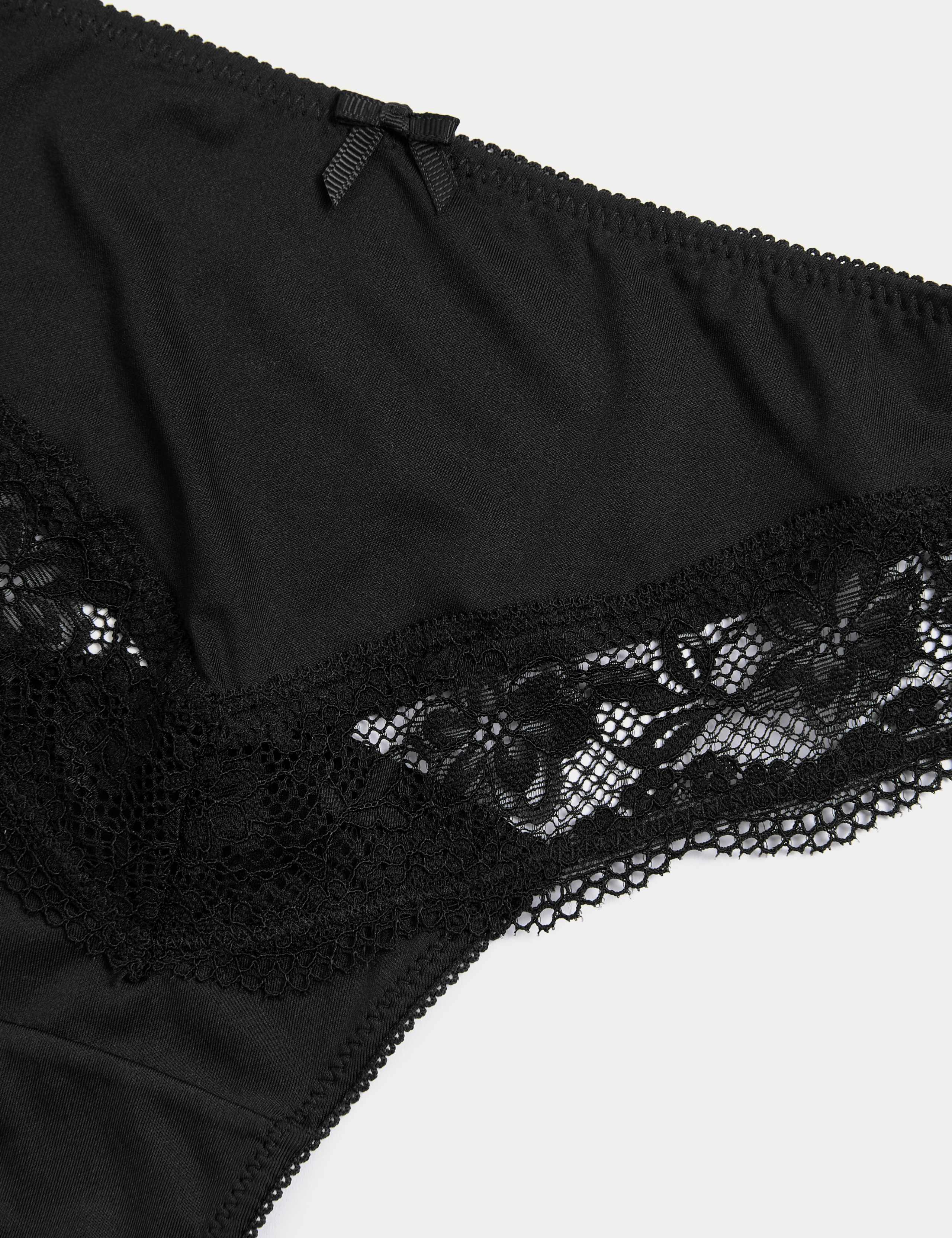 3 Pack Jasmine Lace Trim High Leg Knickers 2 of 2