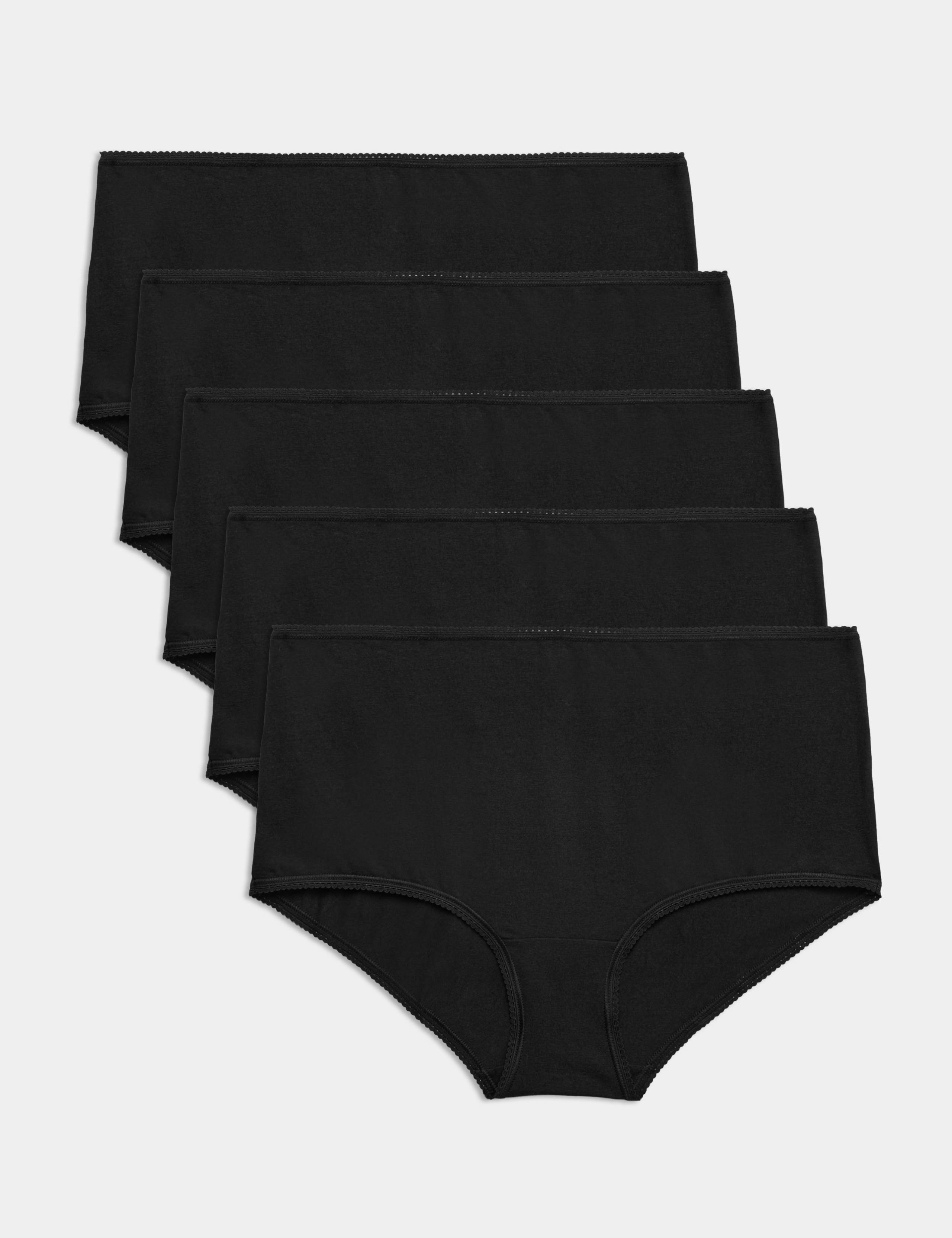 5 Pack Cotton Lycra® High Rise Shorts 1 of 6